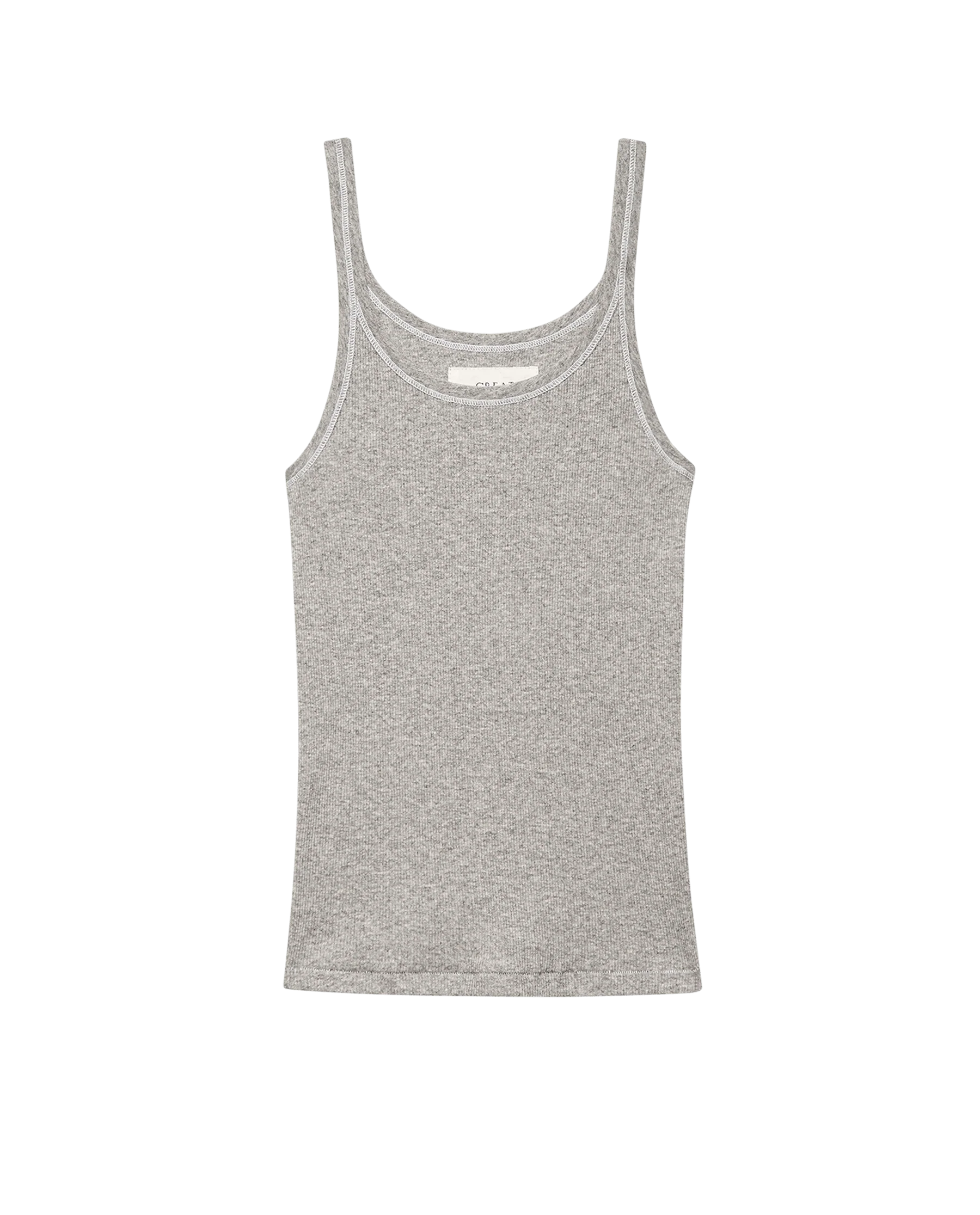 The Baby Rib Tank. -- Heather Grey