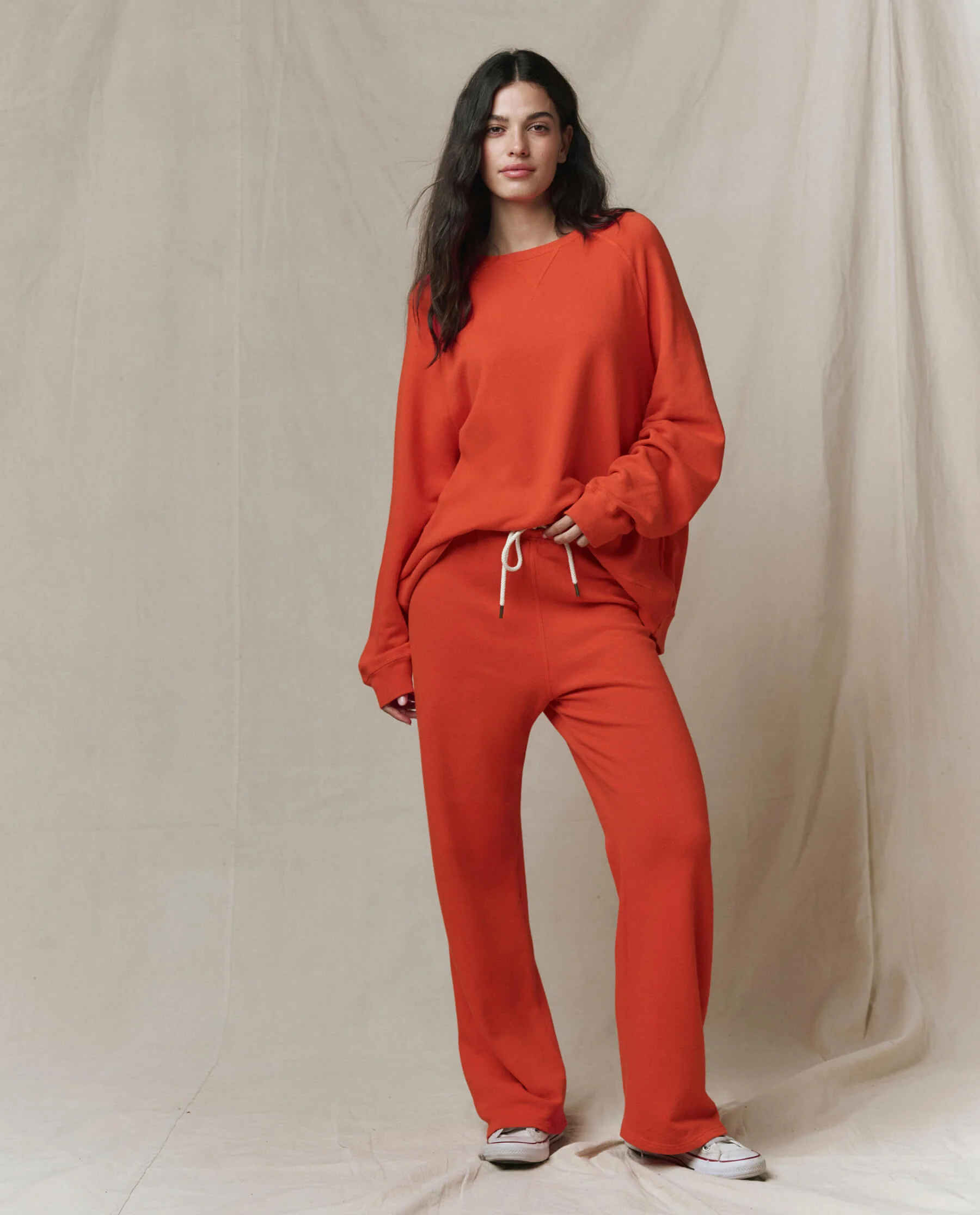 The Lap Sweatpant. Solid -- Persimmon