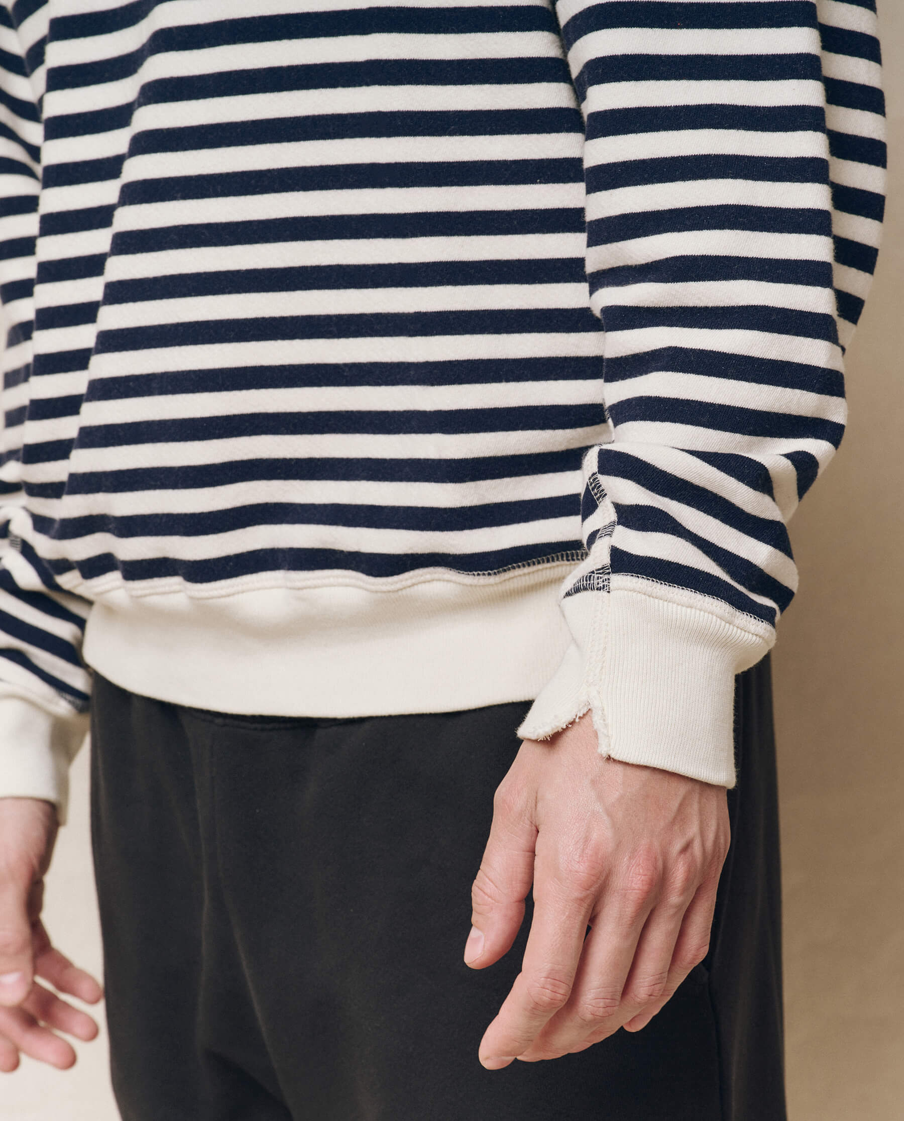2394-the-men-s-college-sweatshirt.-navy-sailor-stripe-4.jpg The Men's College Sweatshirt. -- Navy Sailor Stripe