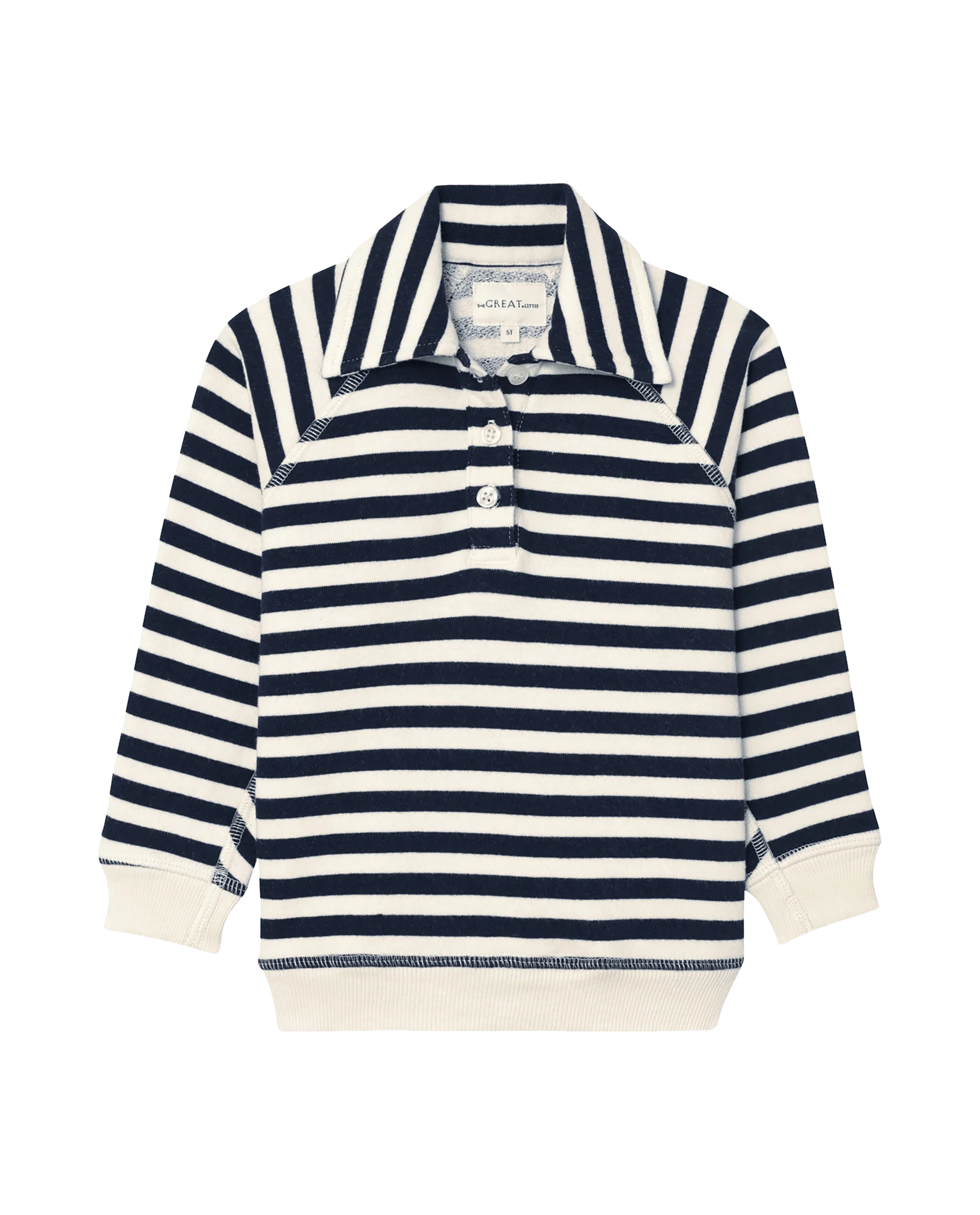2432-the-little-rugby-sweatshirt.-navy-sailor-stripe-5.webp The Little Rugby Sweatshirt. -- Navy Sailor Stripe