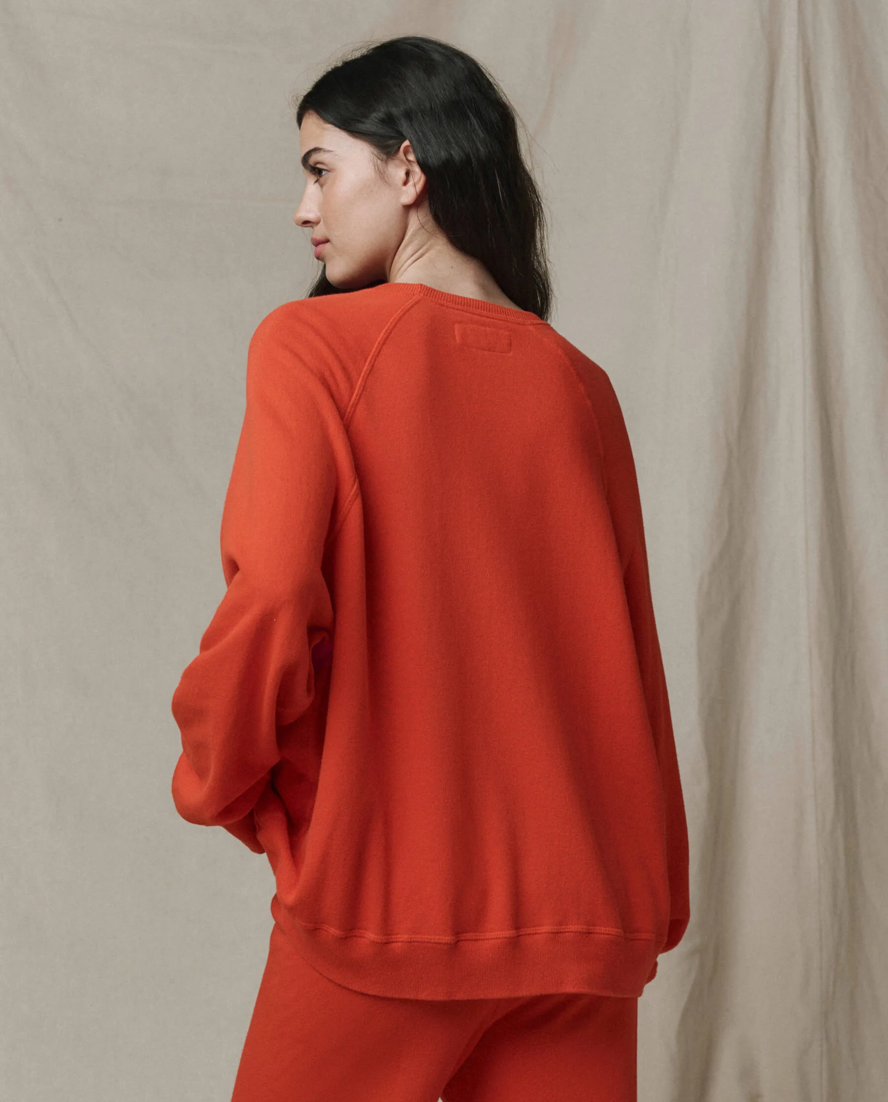 The Slouch Sweatshirt. Solid -- Persimmon