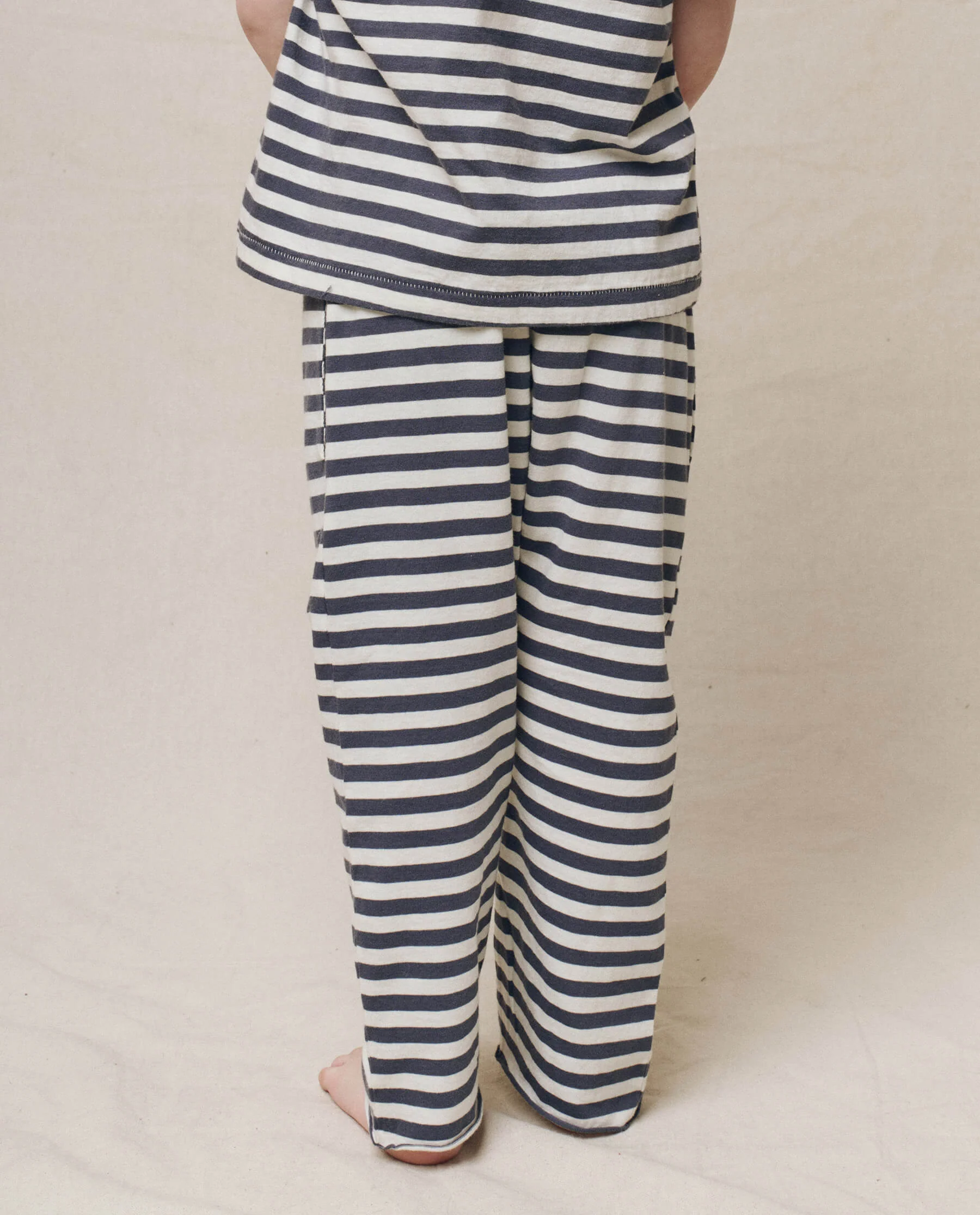 The Little Jersey Crop. Novelty -- Vintage Blue Stripe