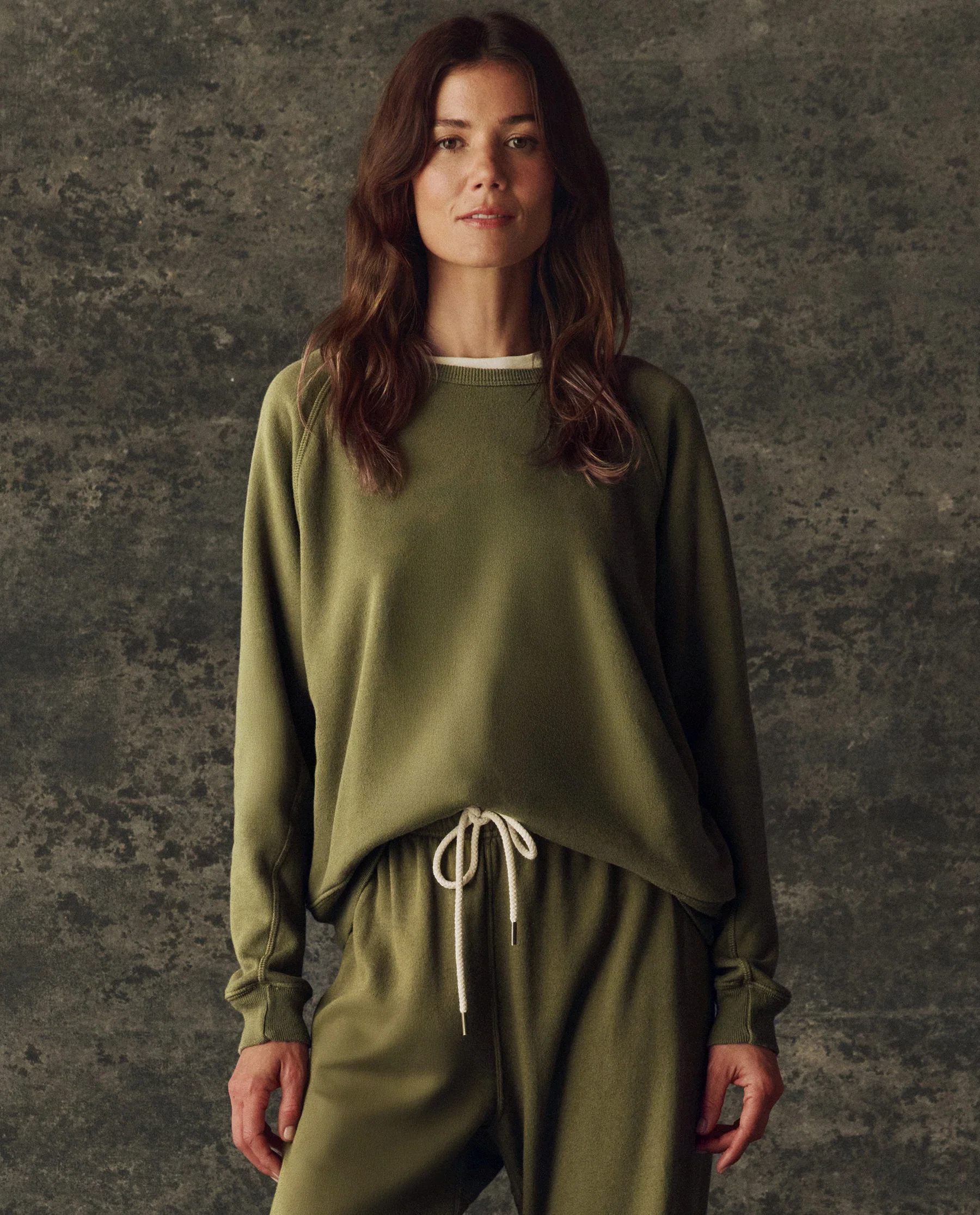 The Fleece Rookie Sweatshirt. Solid -- Army