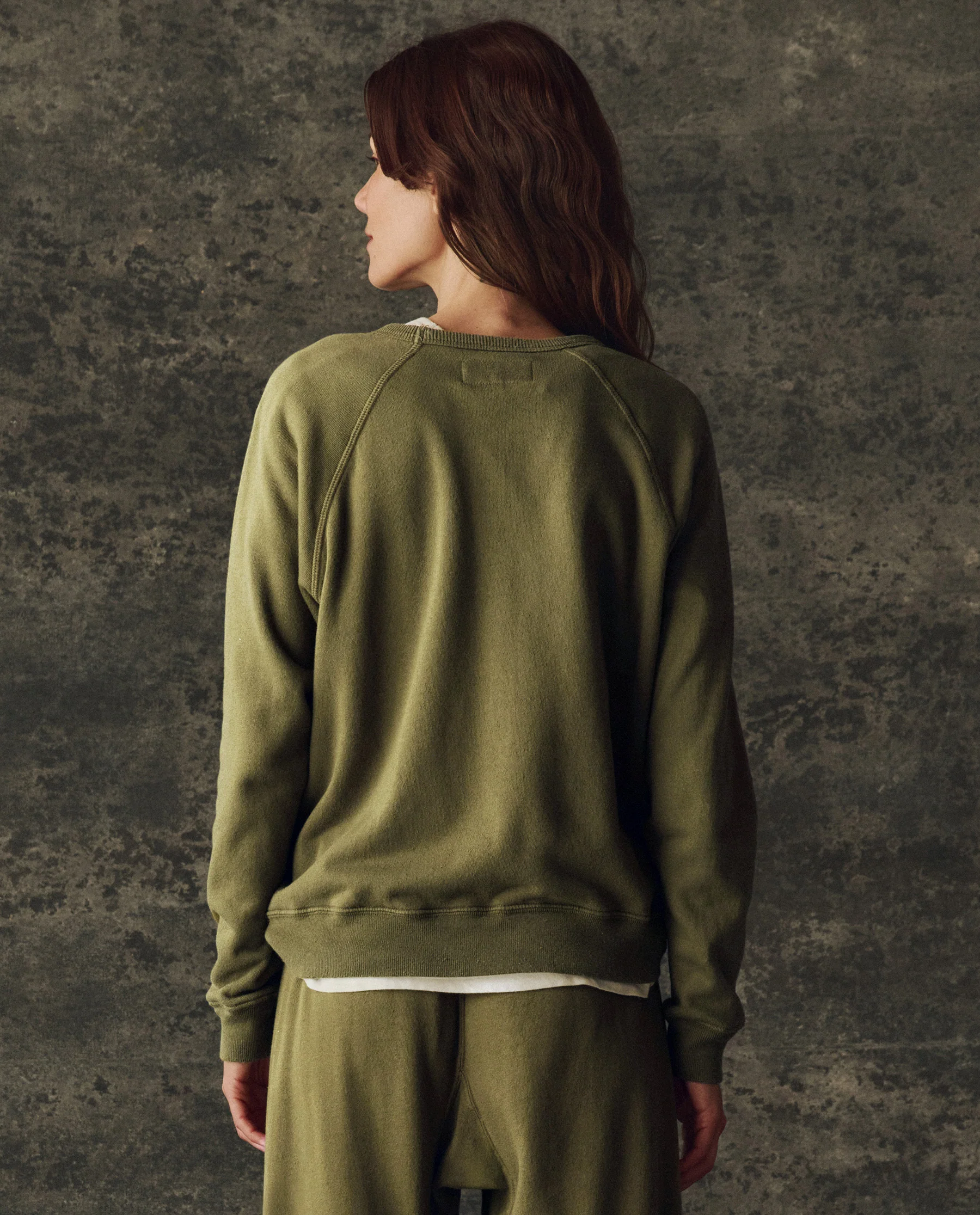 The Fleece Rookie Sweatshirt. Solid -- Army