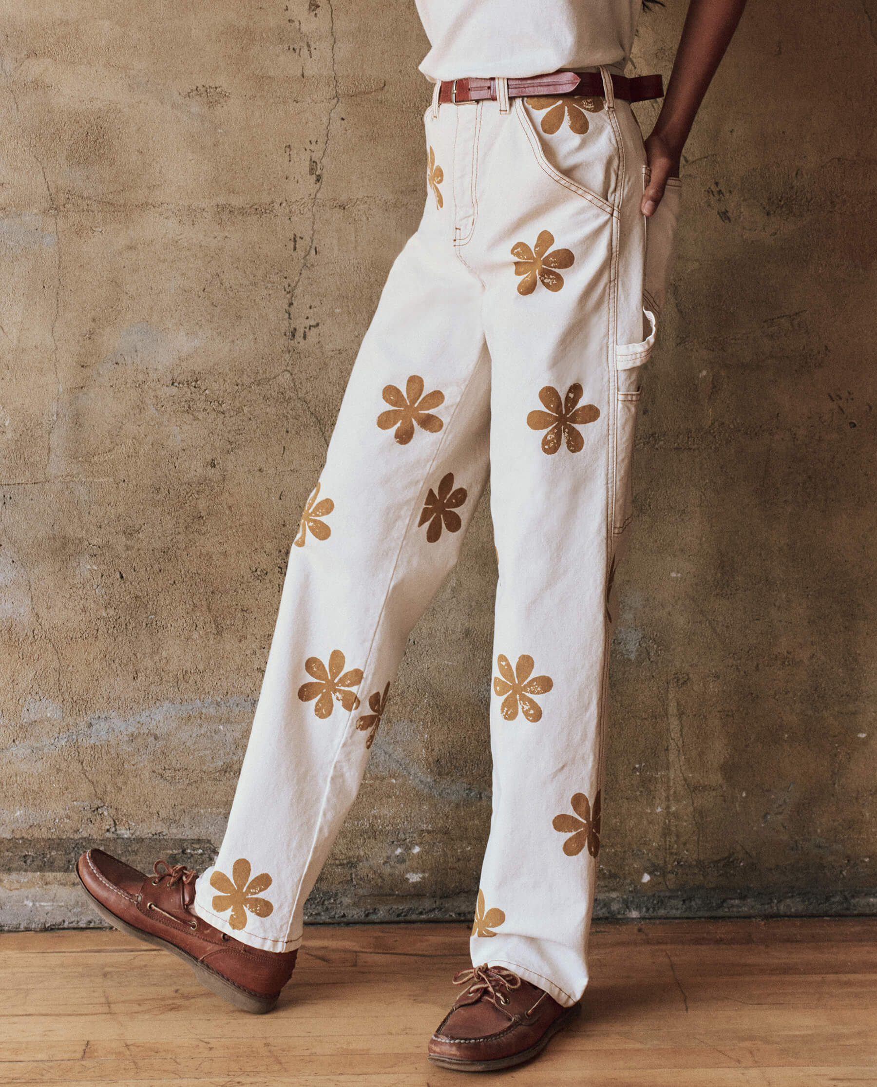 2728-the-carpenter-pant-with-daisy-stamp.-natural-3.jpg The Carpenter Pant with Daisy Stamp. -- Natural
