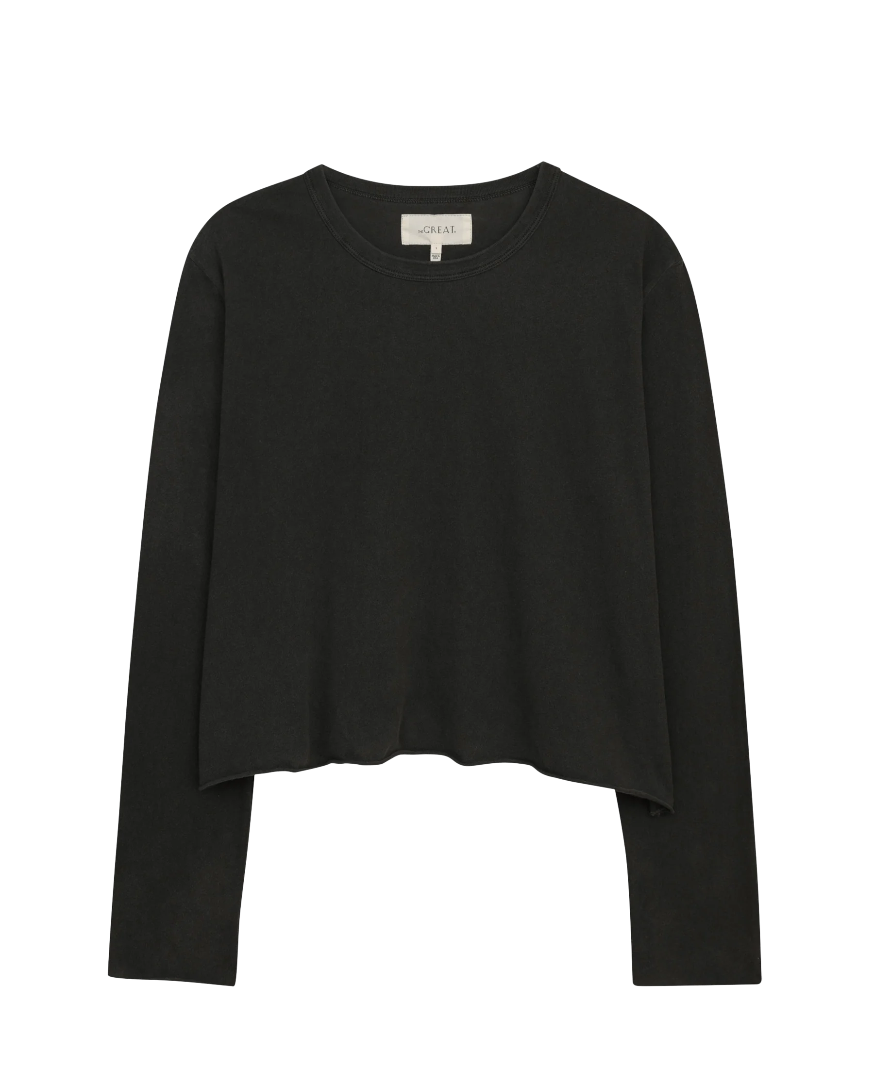 2788-the-long-sleeve-crop-tee.-almost-black-6.webp The Long Sleeve Crop Tee. -- Almost Black