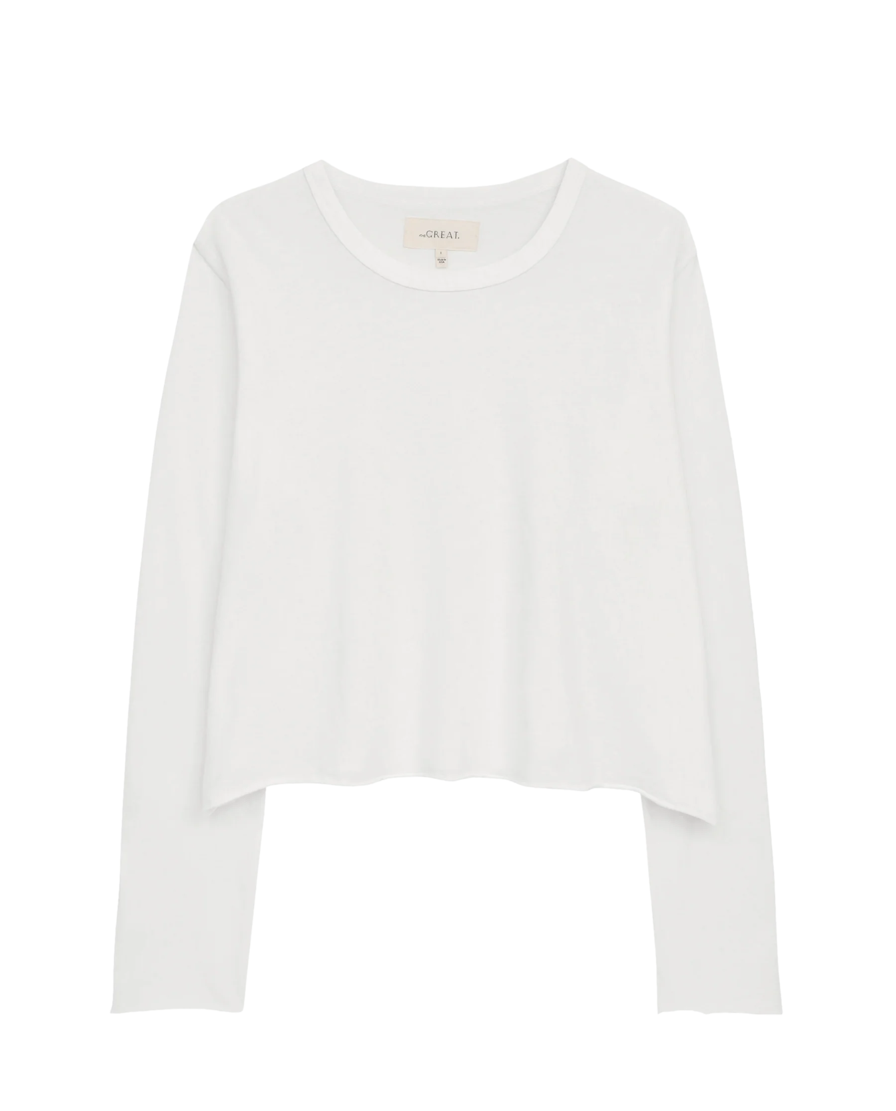 2798-the-long-sleeve-crop-tee.-true-white-6.webp The Long Sleeve Crop Tee. -- True White