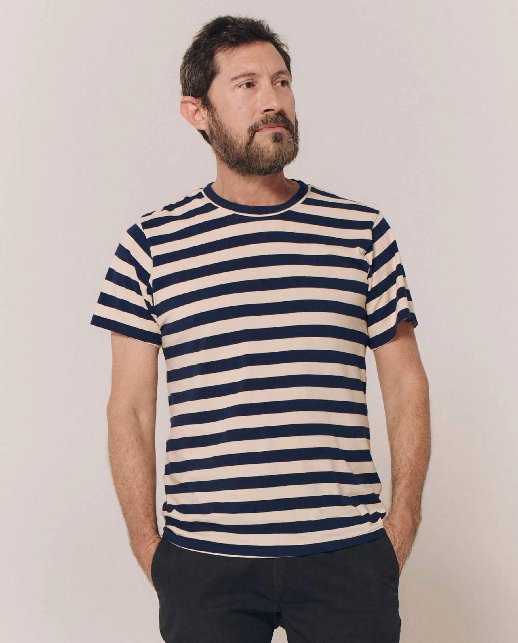 2891-the-men-s-slim-tee.-navy-and-cream-scholar-stripe-1.webp The Men's Slim Tee. -- Navy and Cream Scholar Stripe