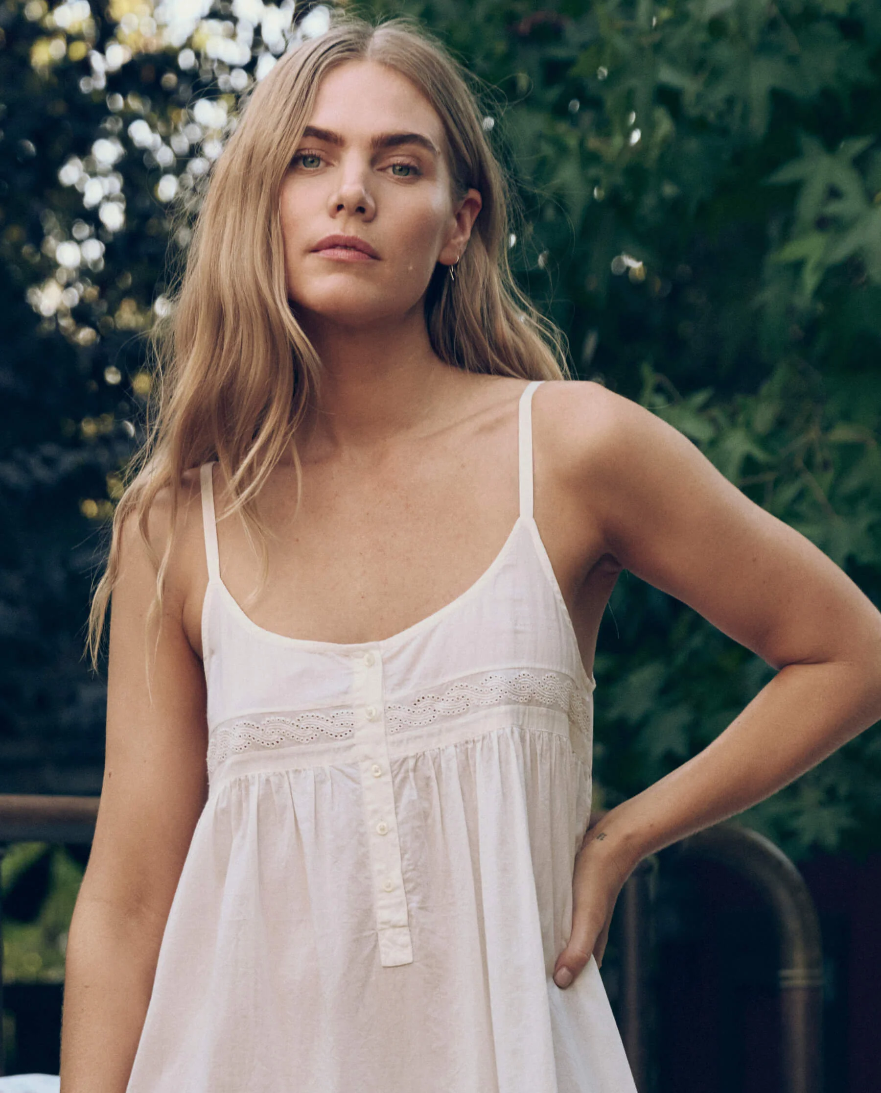 2923-the-eyelet-ruffle-tank-night-dress.-true-white-2.webp The Eyelet Ruffle Tank Night Dress. -- True White