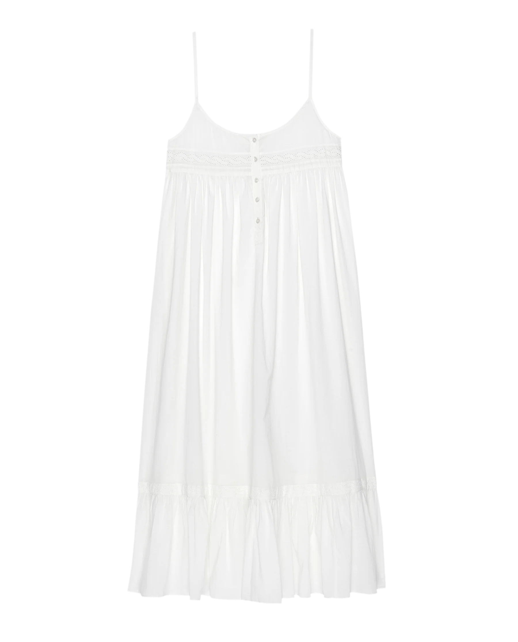 2923-the-eyelet-ruffle-tank-night-dress.-true-white-6.webp The Eyelet Ruffle Tank Night Dress. -- True White