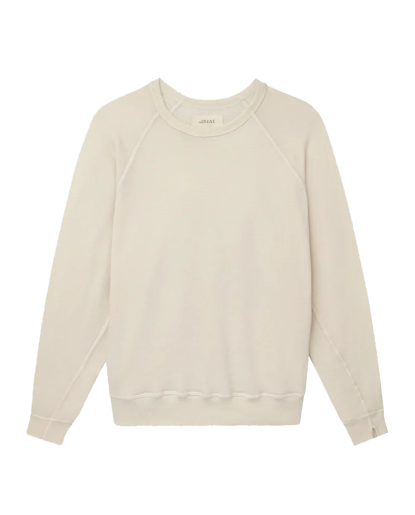 The College Sweatshirt. Solid -- Washed White