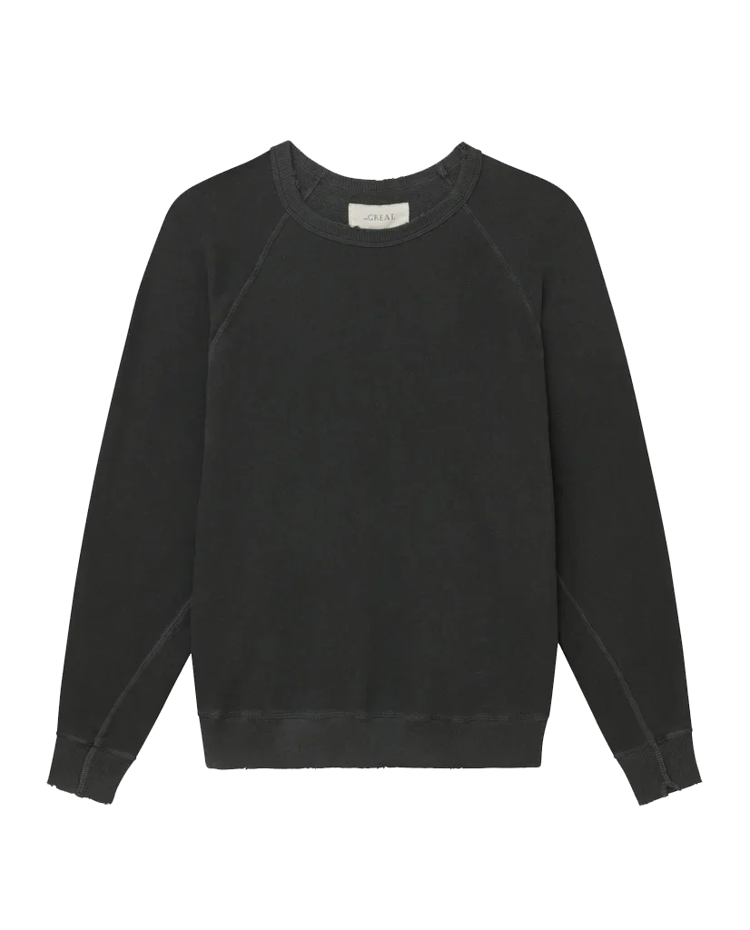 The College Sweatshirt. Solid -- Washed Black