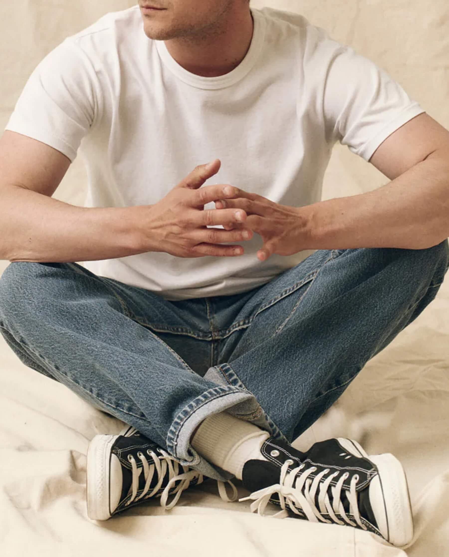 3100-the-men-s-pure-knits-boxy-crew.-solid-true-white-4.jpg The Men's Pure Knits Boxy Crew. Solid -- True White