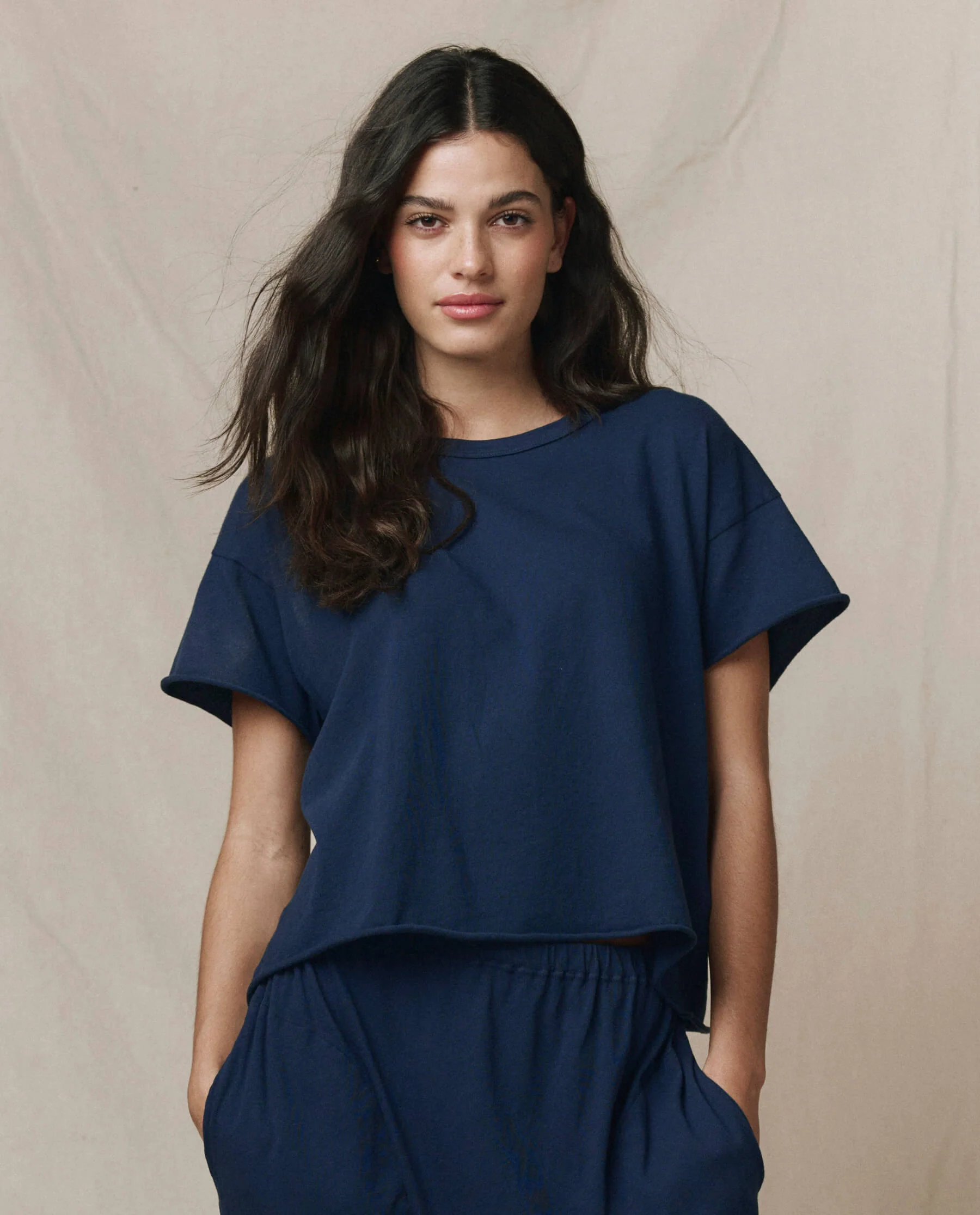 3107-the-crop-tee.-solid-true-navy-1.webp The Crop Tee. Solid -- True Navy