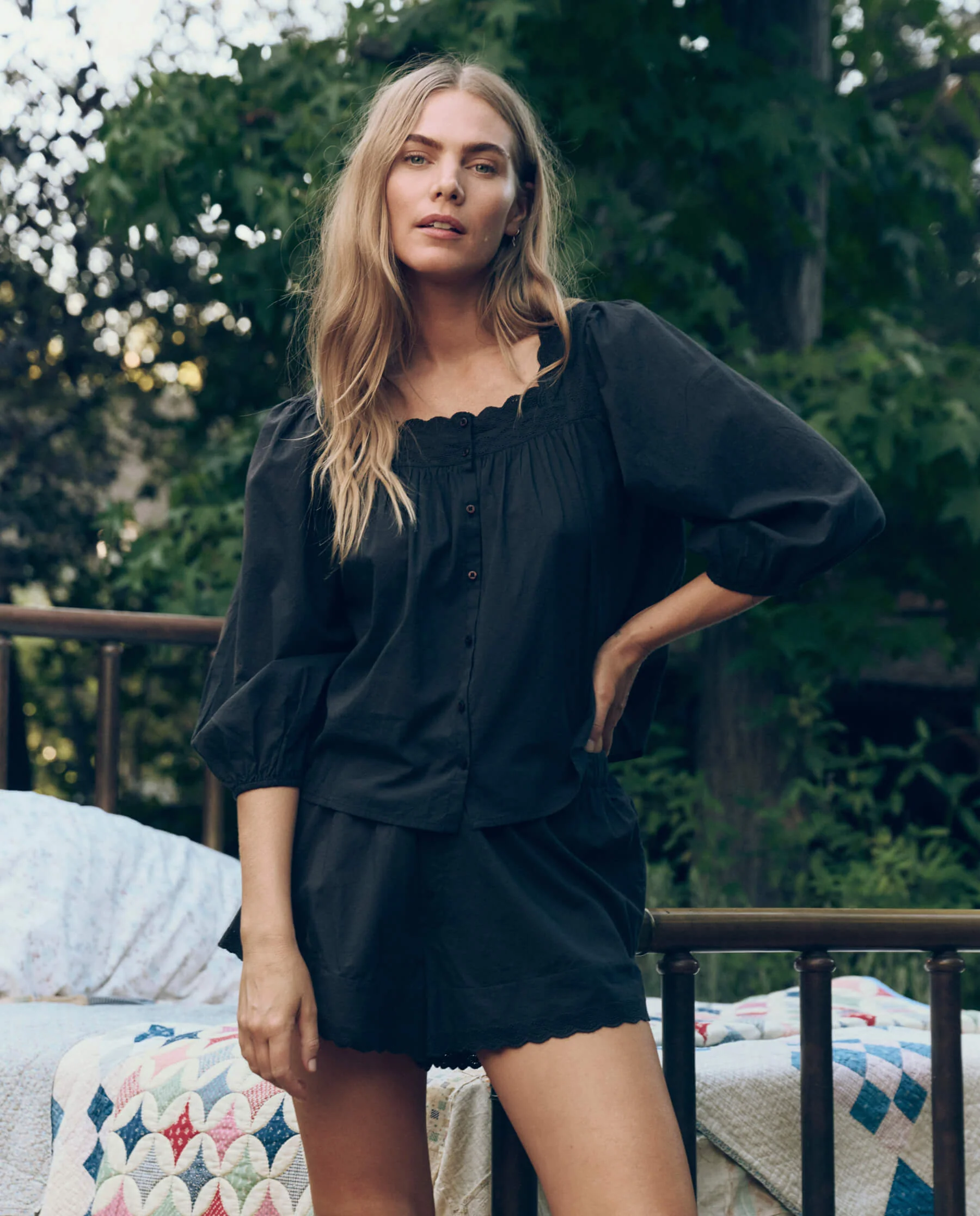 3149-the-eyelet-button-sleep-top.-black-4.webp The Eyelet Button Sleep Top. -- Black