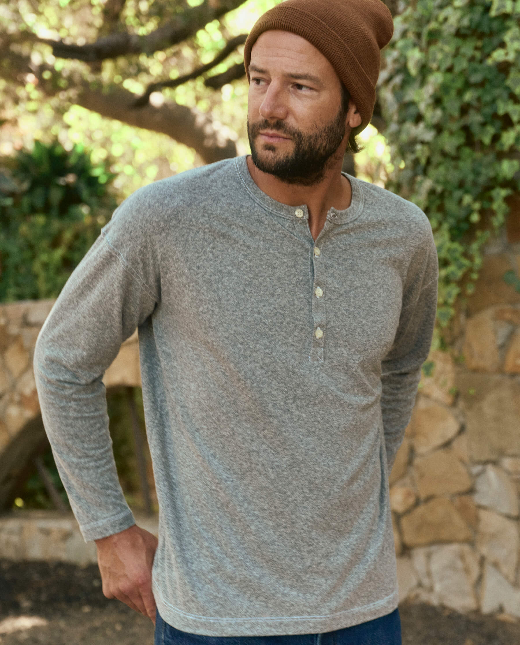 3213-the-men-s-boxy-henley.-heather-grey-2.jpg The Men's Boxy Henley. -- Heather Grey
