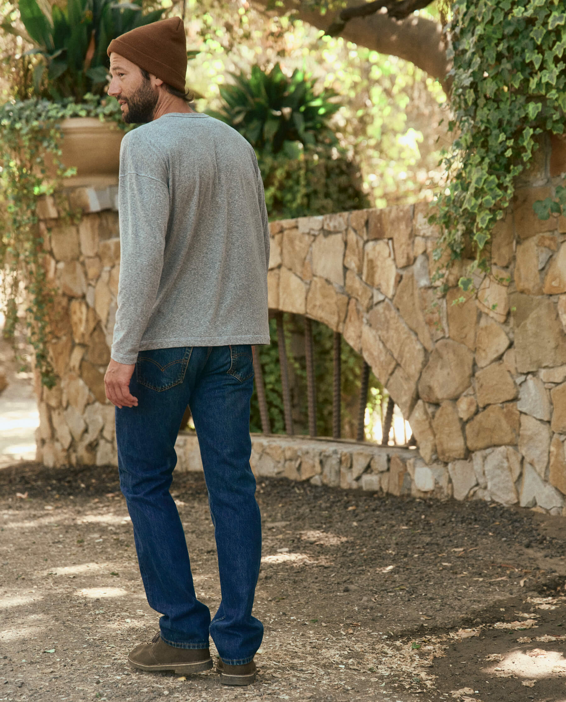 3213-the-men-s-boxy-henley.-heather-grey-5.jpg The Men's Boxy Henley. -- Heather Grey