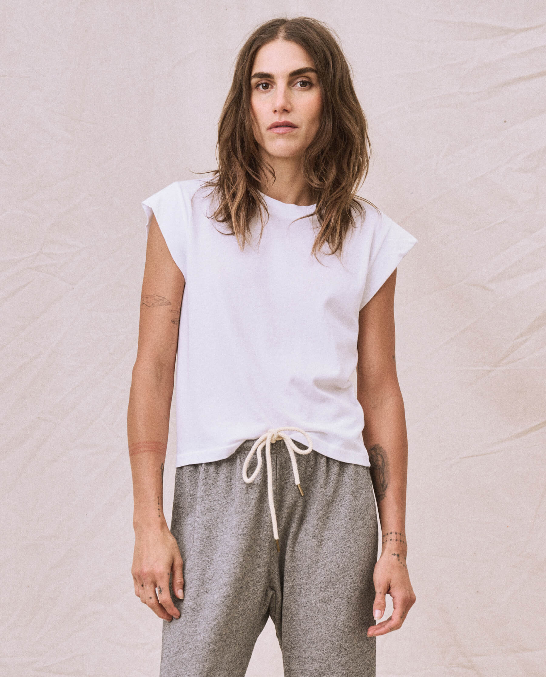 3261-the-peak-shoulder-tee.-true-white-4.jpg The Peak Shoulder Tee. -- True White