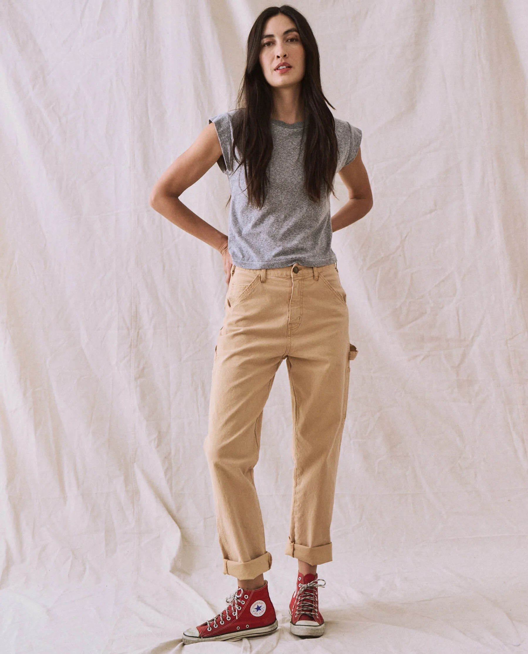 3266-the-peak-shoulder-tee.-heather-grey-4.webp The Peak Shoulder Tee. -- Heather Grey
