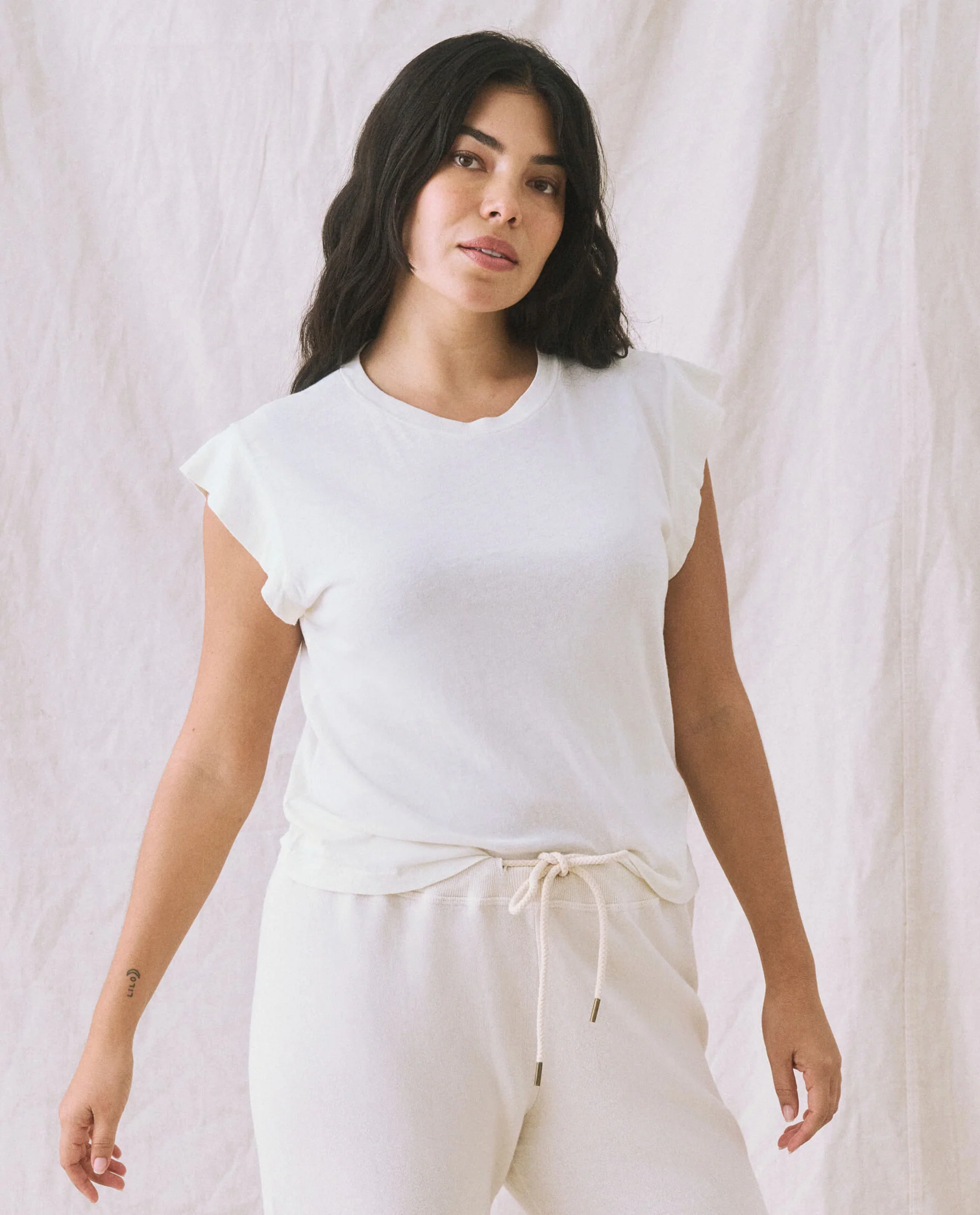 3271-the-peak-shoulder-tee.-washed-white-4.webp The Peak Shoulder Tee. -- Washed White