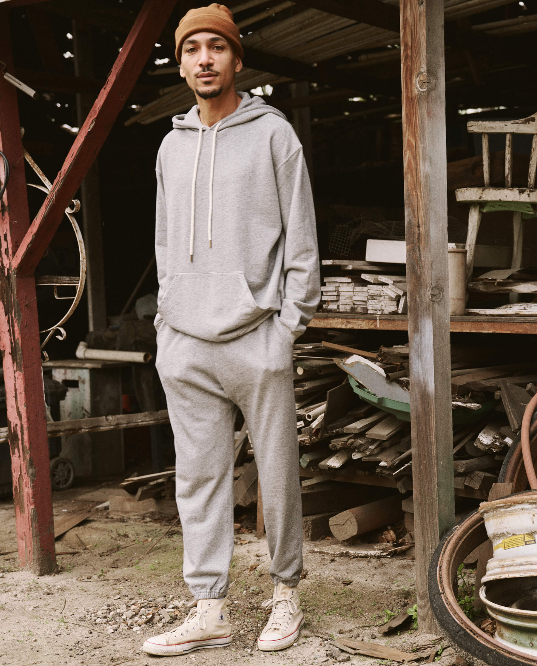 3297-the-men-s-gym-drawstring-hoodie.-varsity-grey-4.jpg The Men's Gym Drawstring Hoodie. -- Varsity Grey