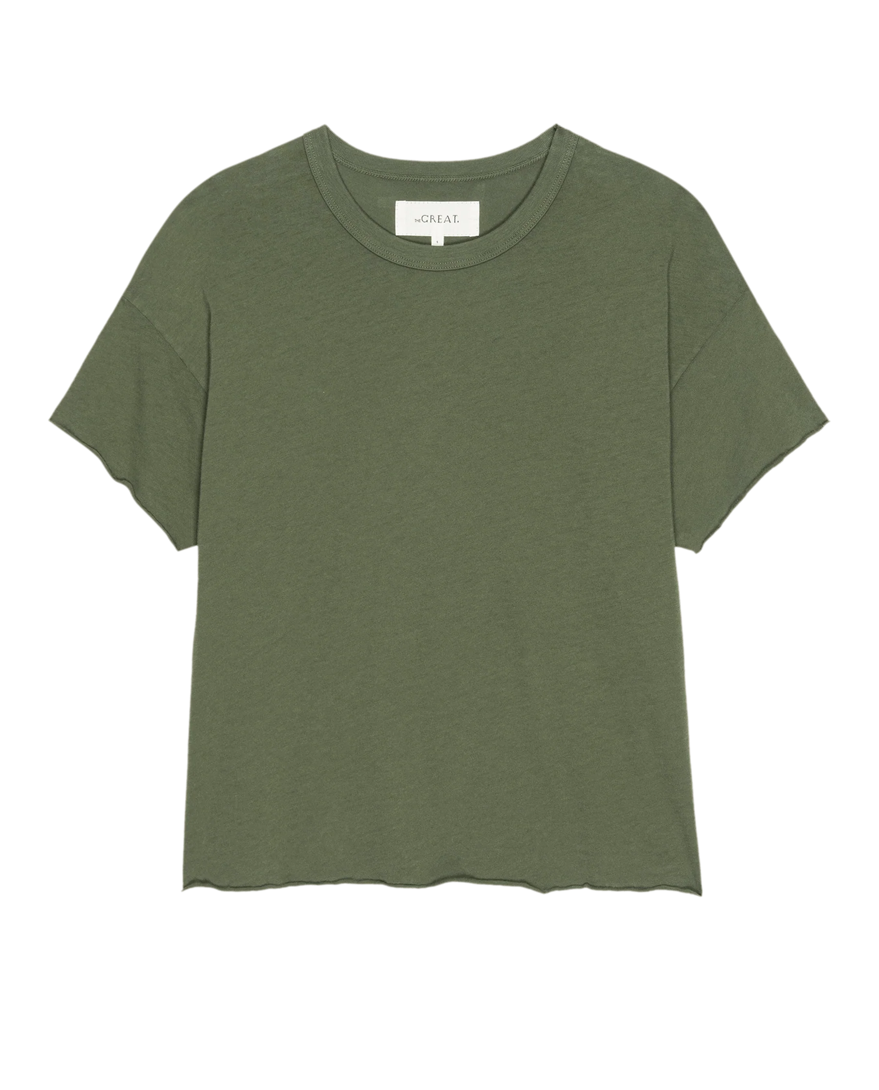 The Crop Tee. Solid -- Heritage Army