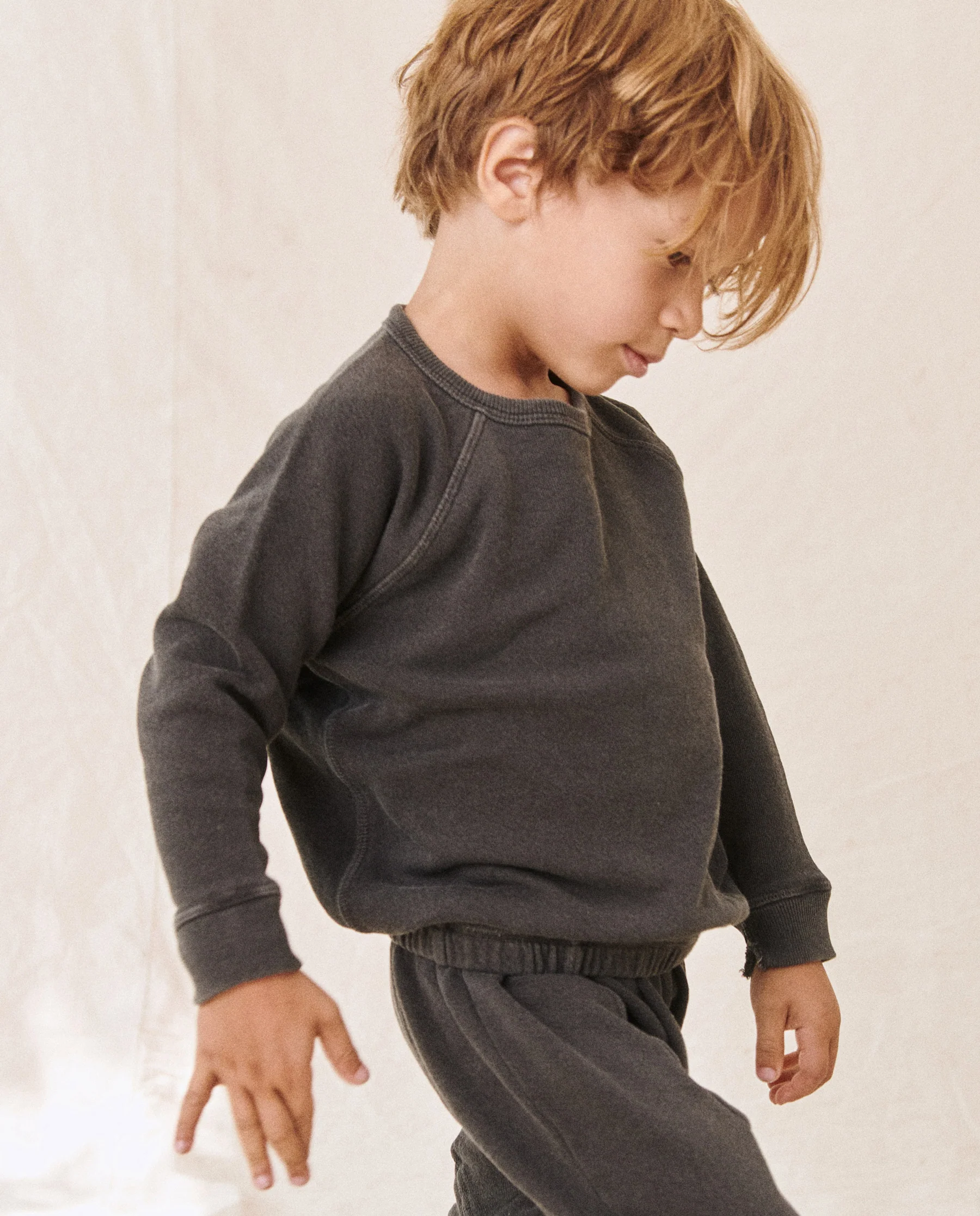 The Little College Sweatshirt. Solid -- Washed Black