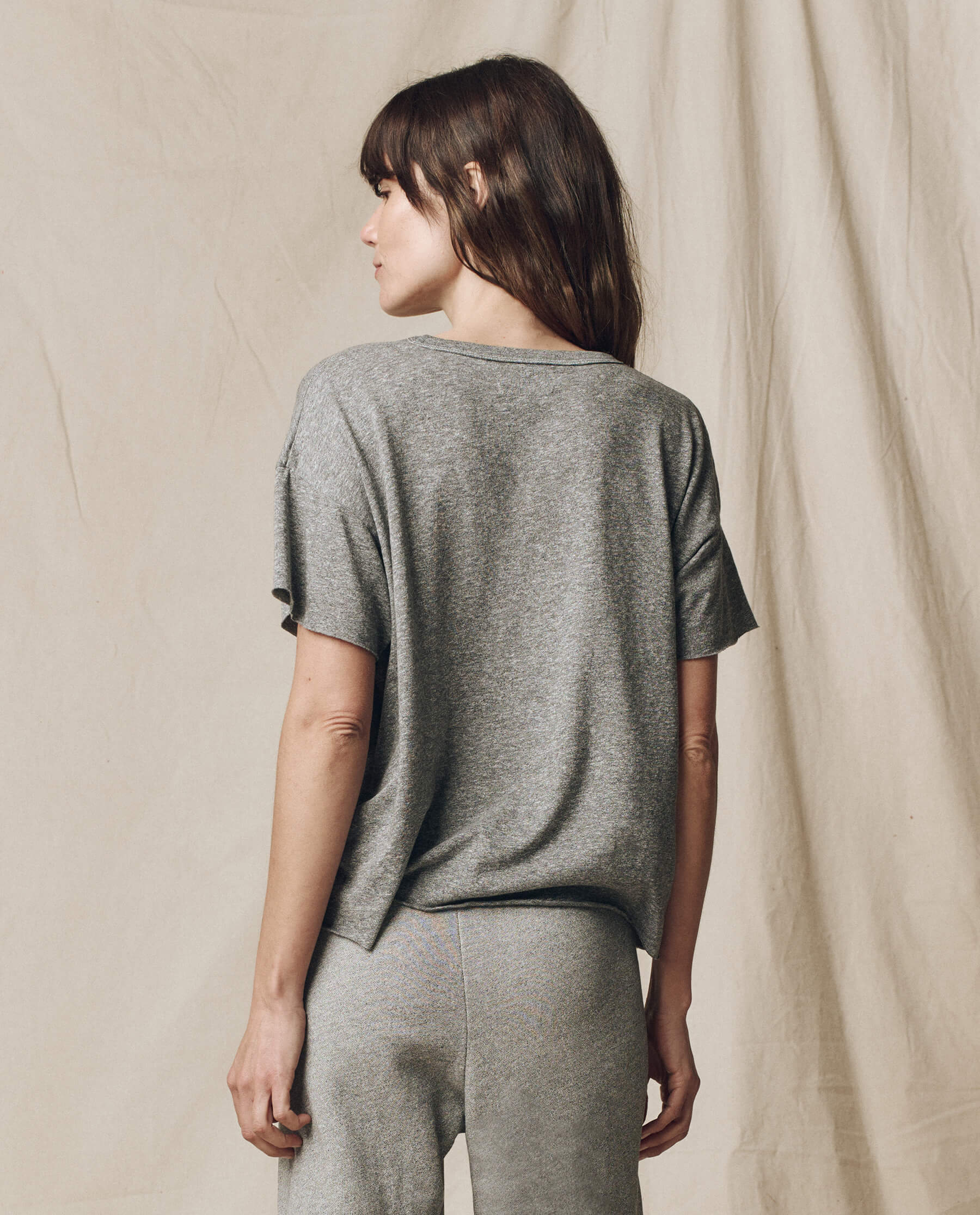 3521-the-crop-tee.-solid-heather-grey-2.jpg The Crop Tee. Solid -- Heather Grey