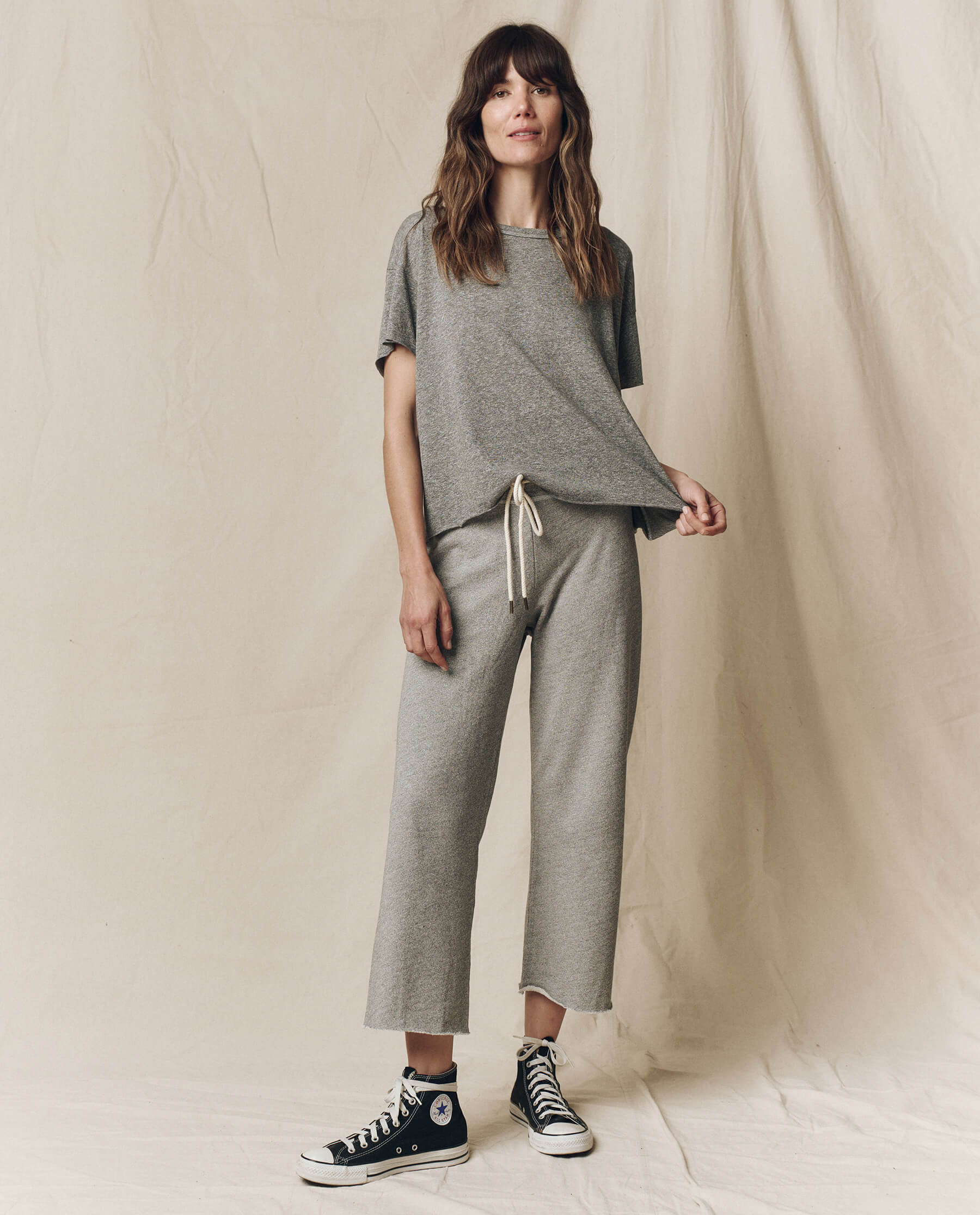 3521-the-crop-tee.-solid-heather-grey-4.jpg The Crop Tee. Solid -- Heather Grey