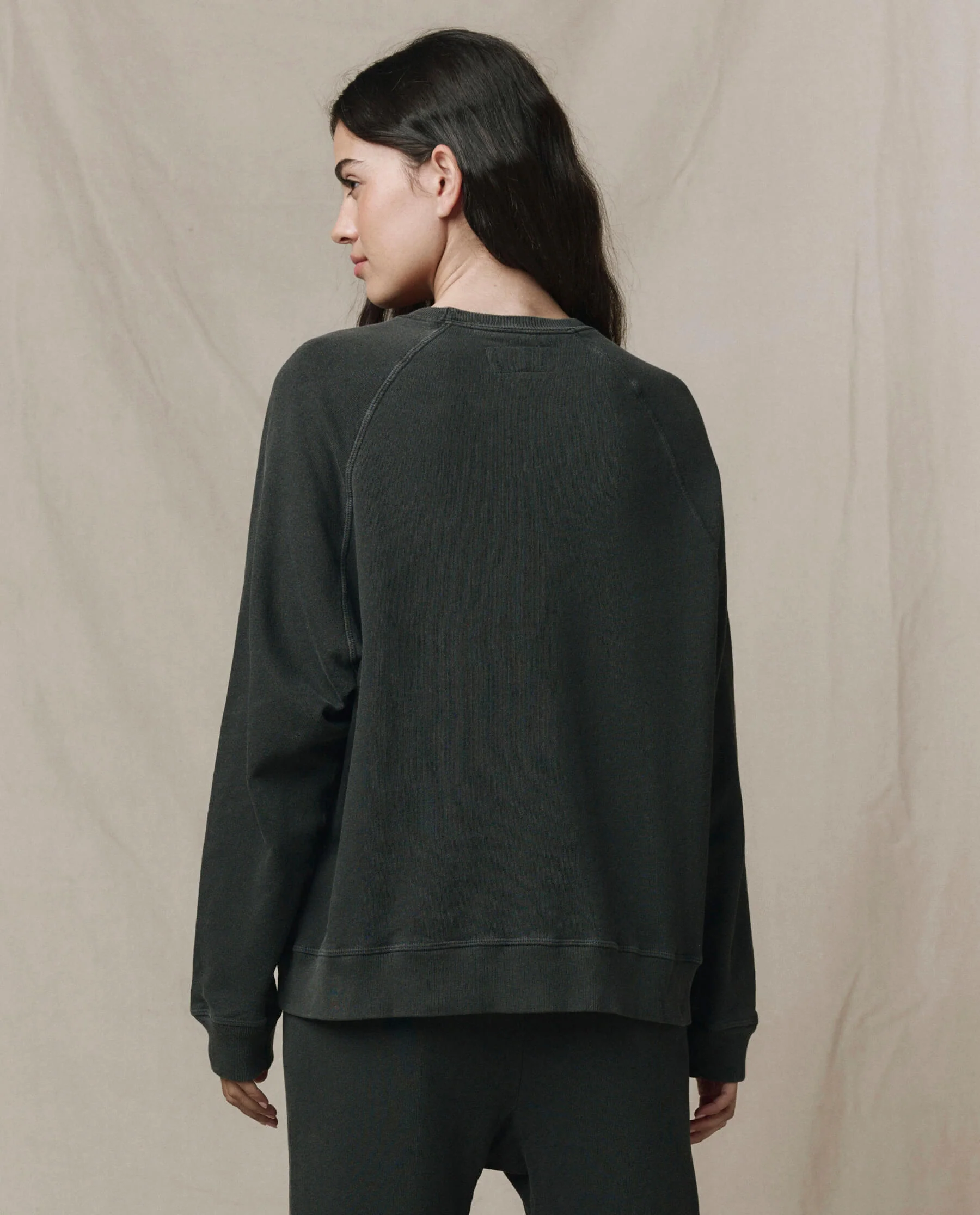 The Slouch Sweatshirt. Solid -- Washed Black