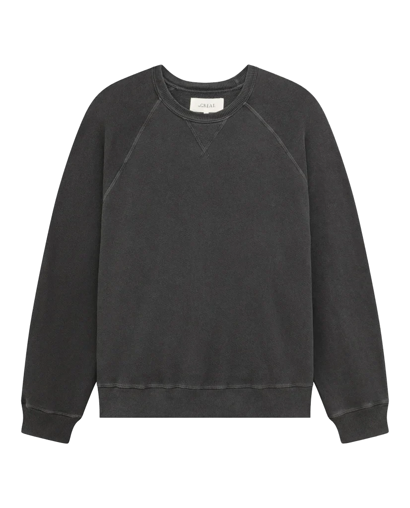 The Slouch Sweatshirt. Solid -- Washed Black