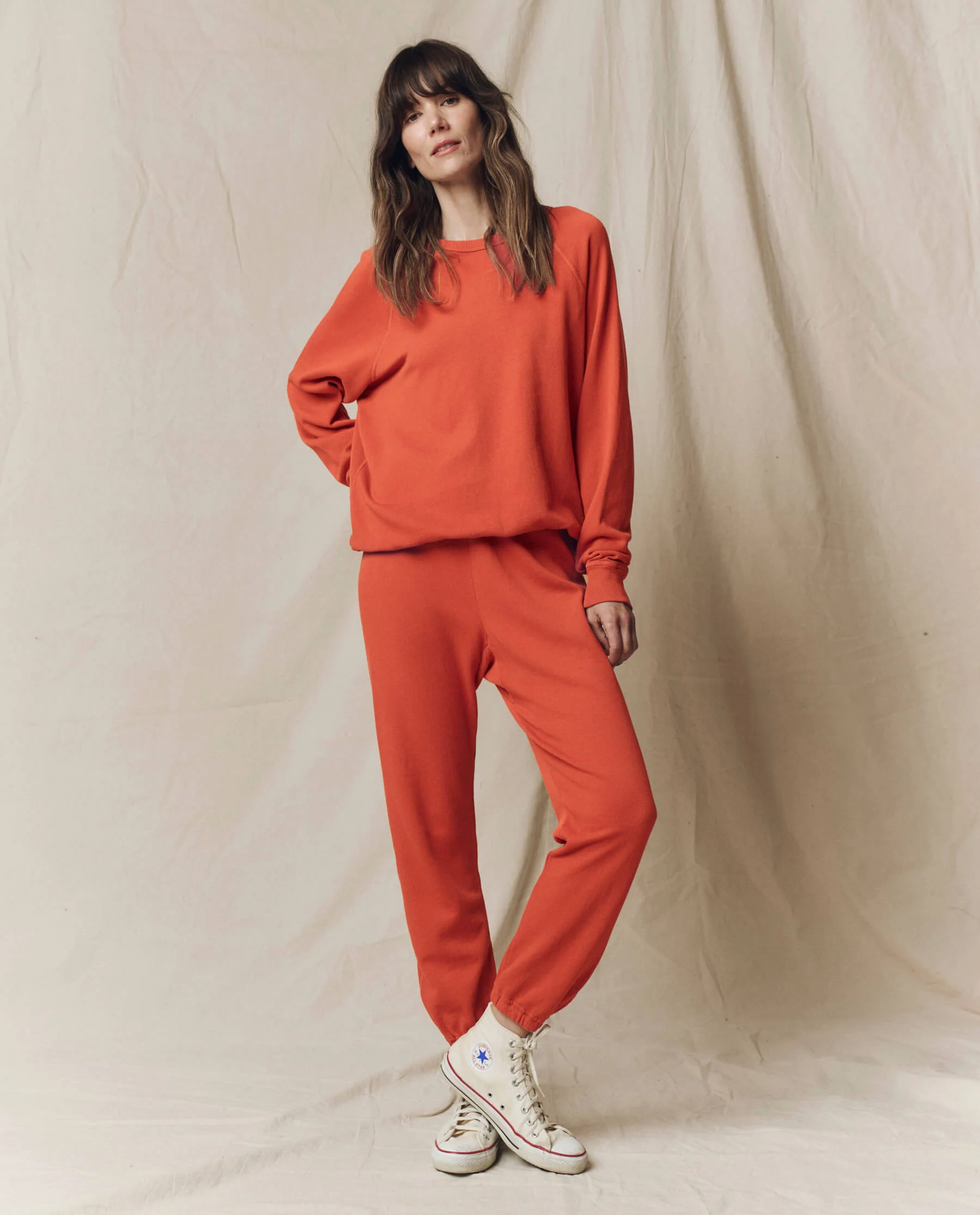 The College Sweatshirt. Solid -- Desert Clay