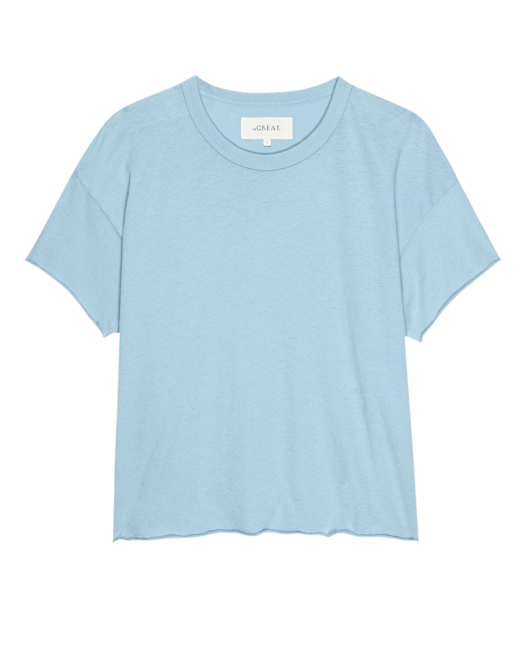 The Crop Tee. Solid -- Vista Blue