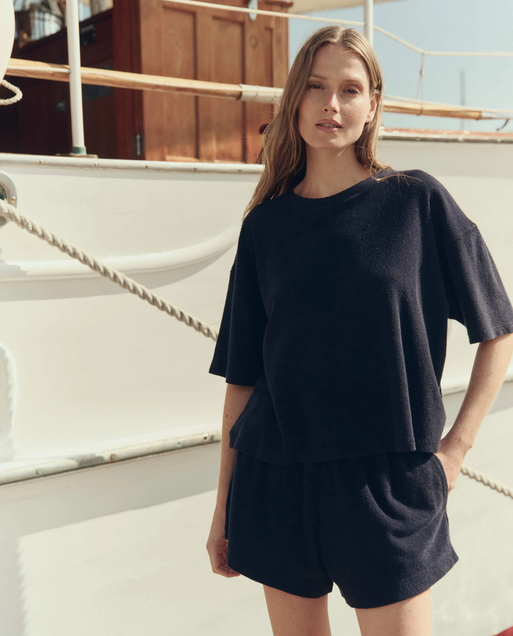The Micro Terry Swing Short. -- Navy