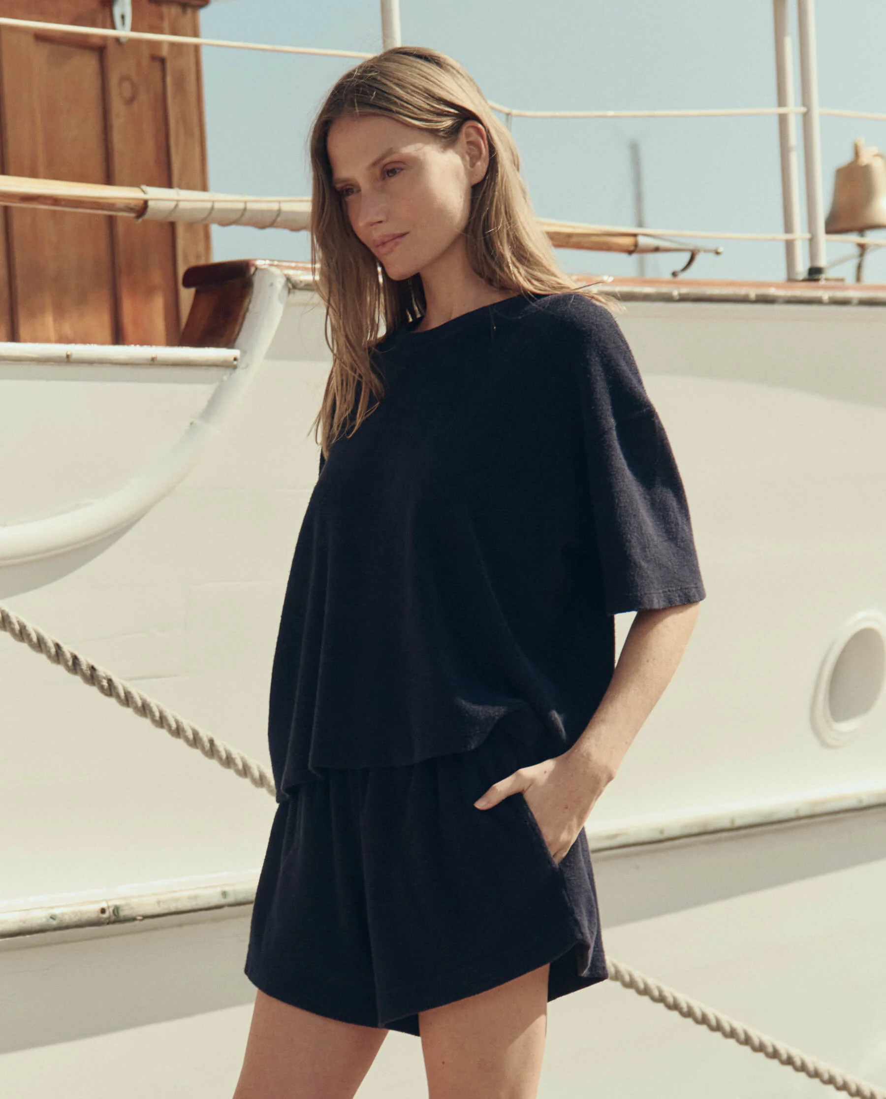 The Micro Terry Swing Short. -- Navy