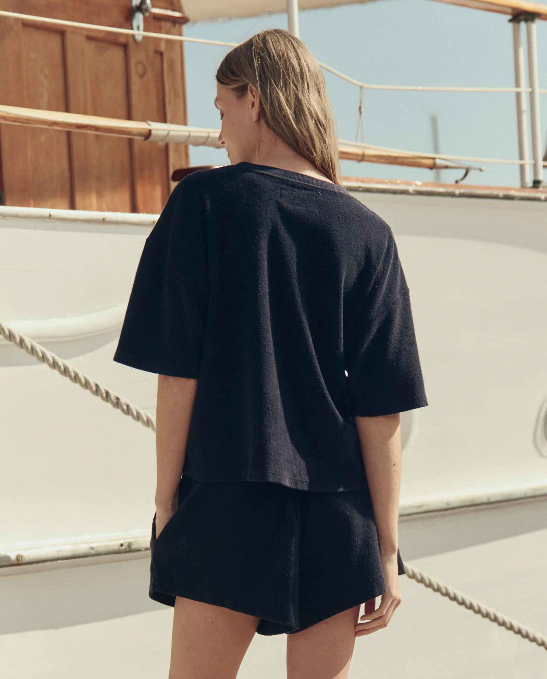 The Micro Terry Swing Short. -- Navy