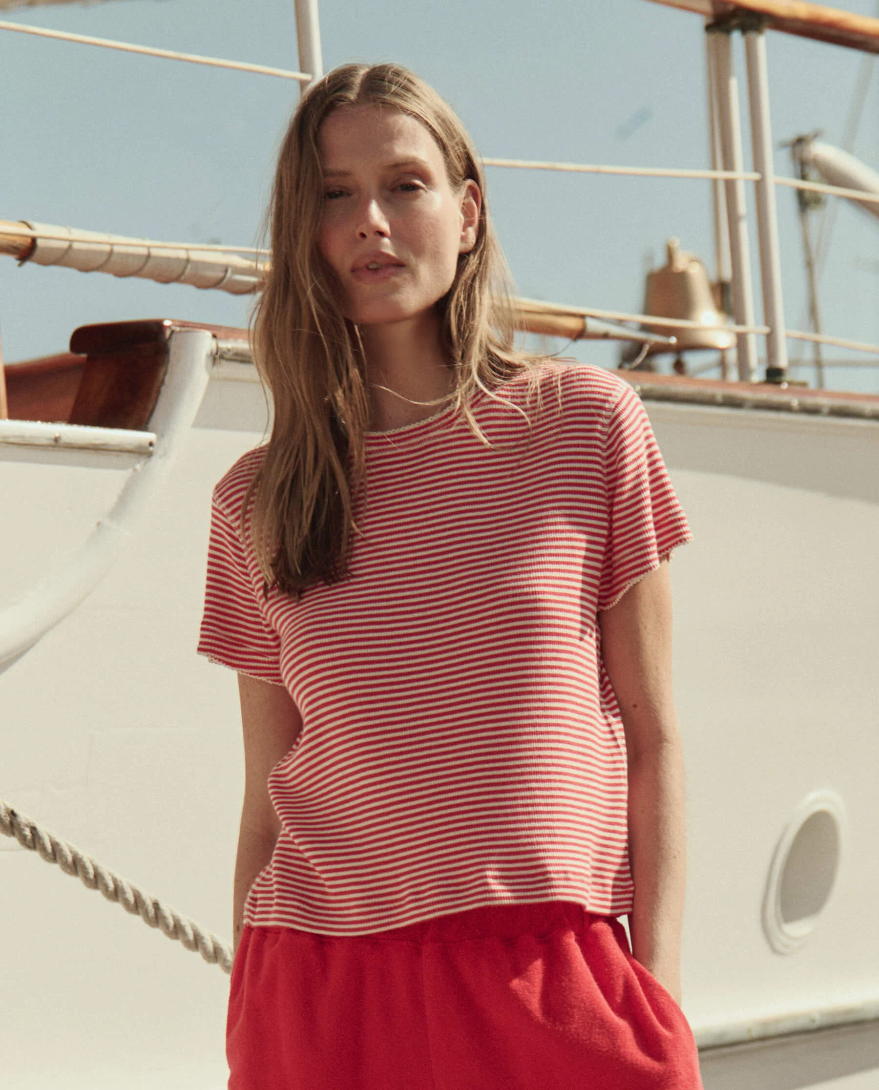 The Little Tee. -- Pimento Stripe
