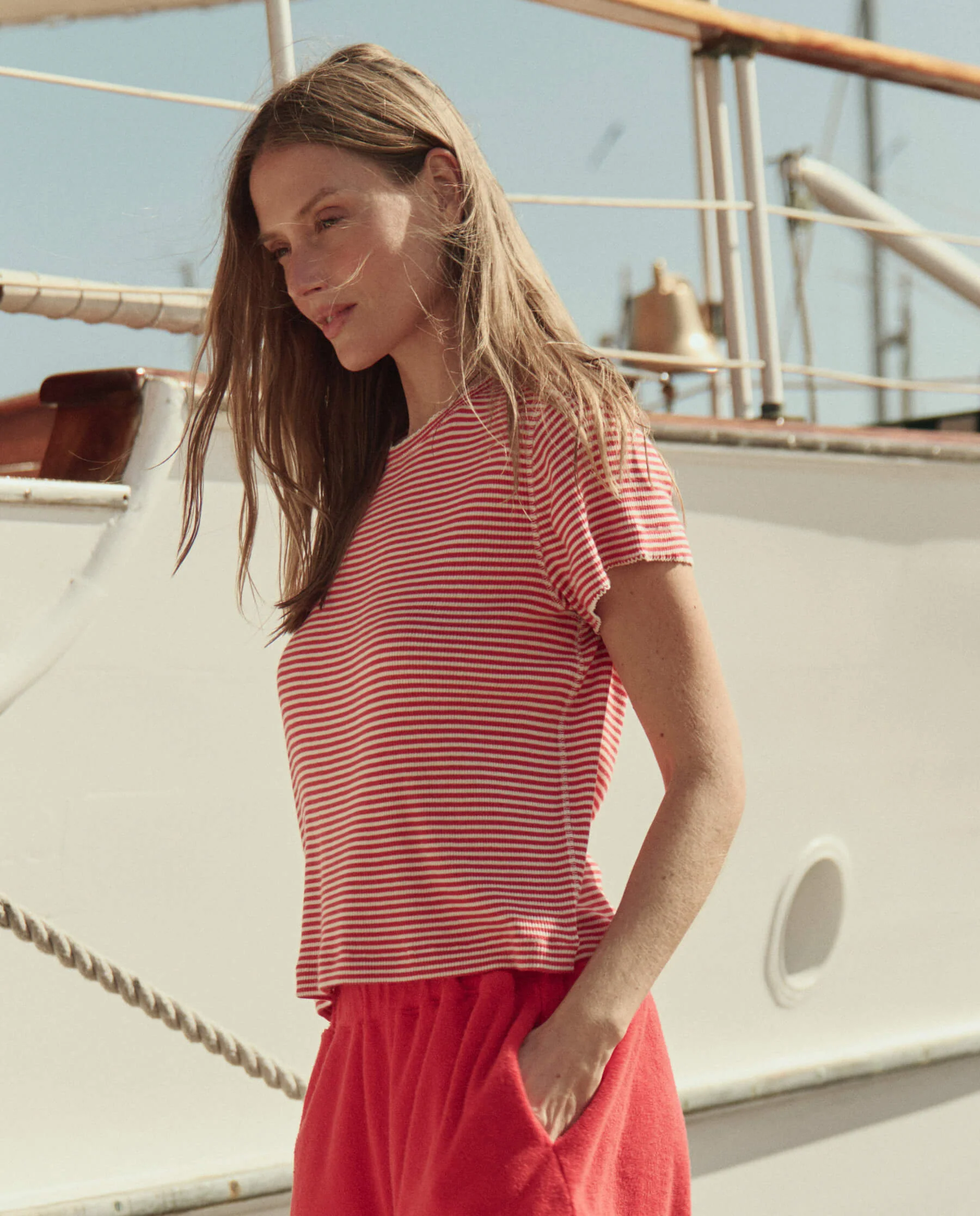 The Little Tee. -- Pimento Stripe