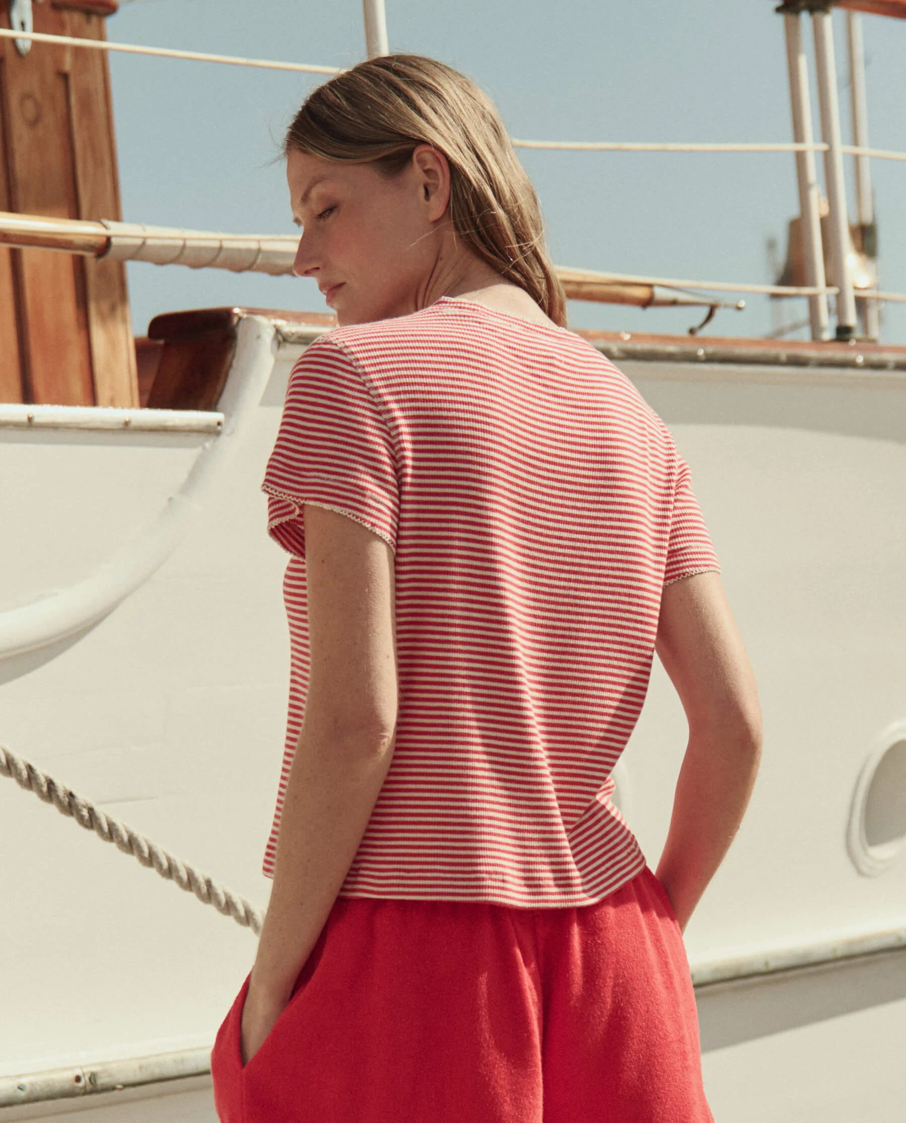The Little Tee. -- Pimento Stripe