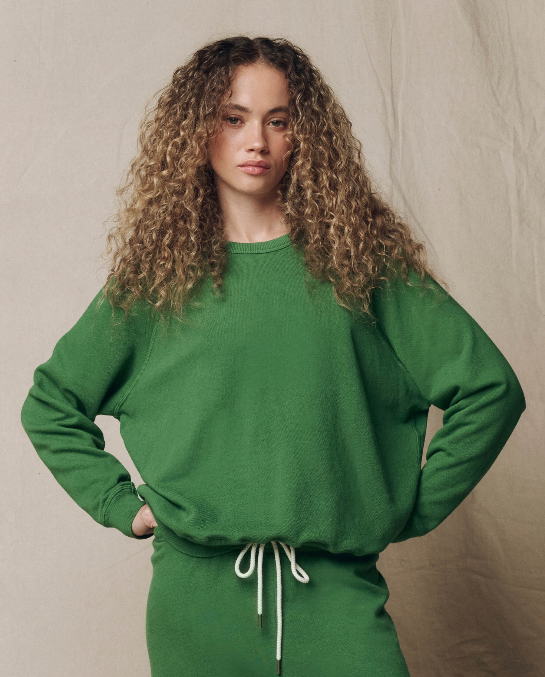 The College Sweatshirt. Solid -- Fennel