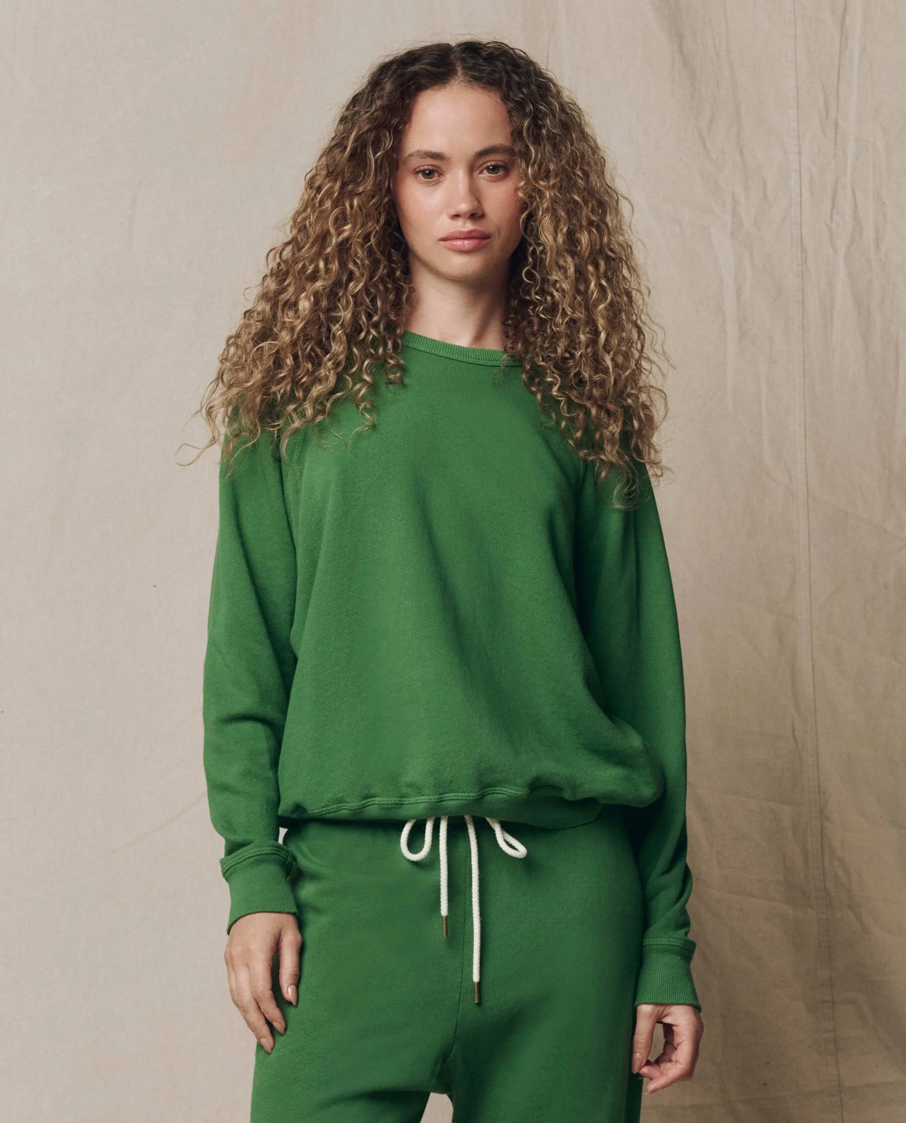 The College Sweatshirt. Solid -- Fennel