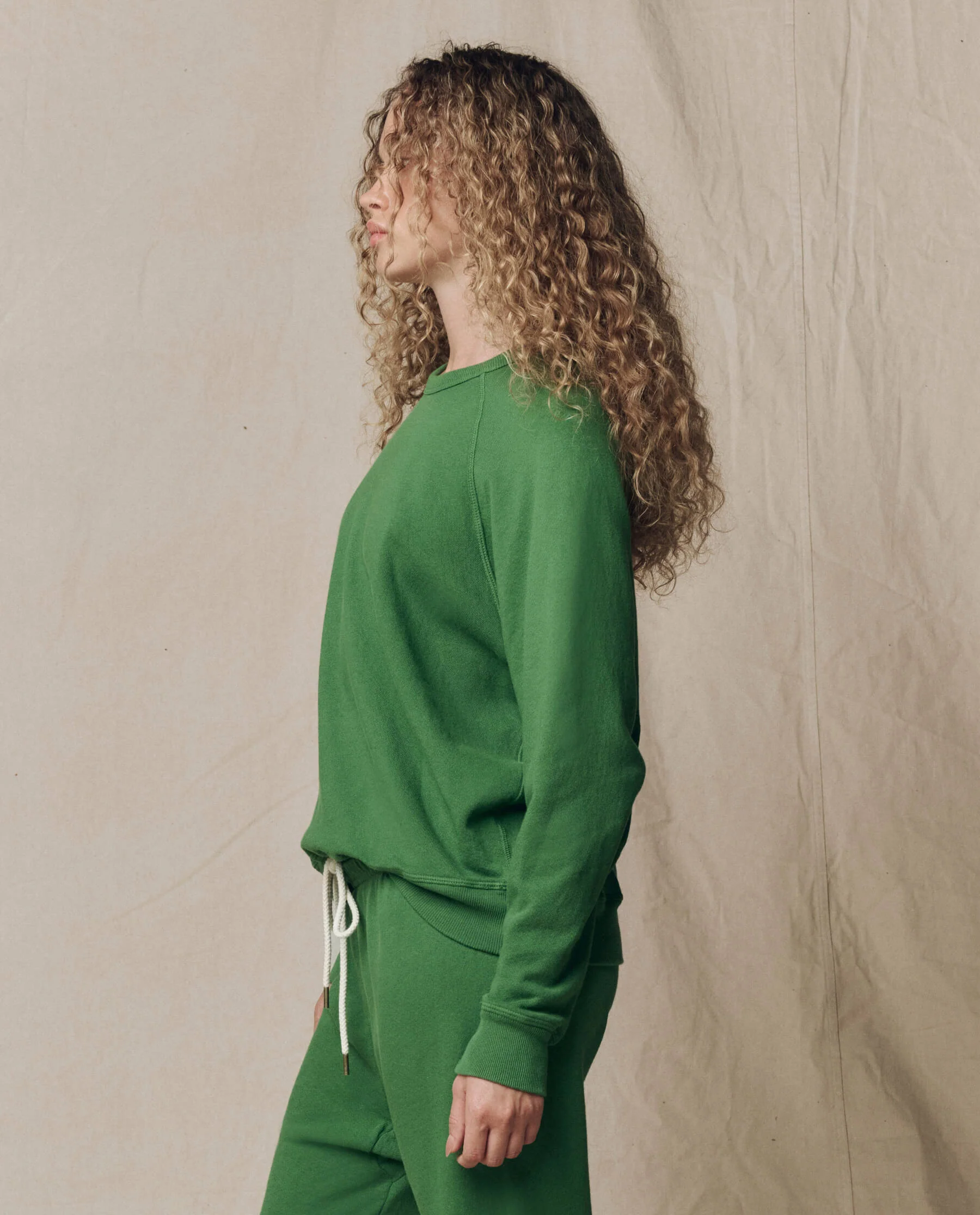 The College Sweatshirt. Solid -- Fennel