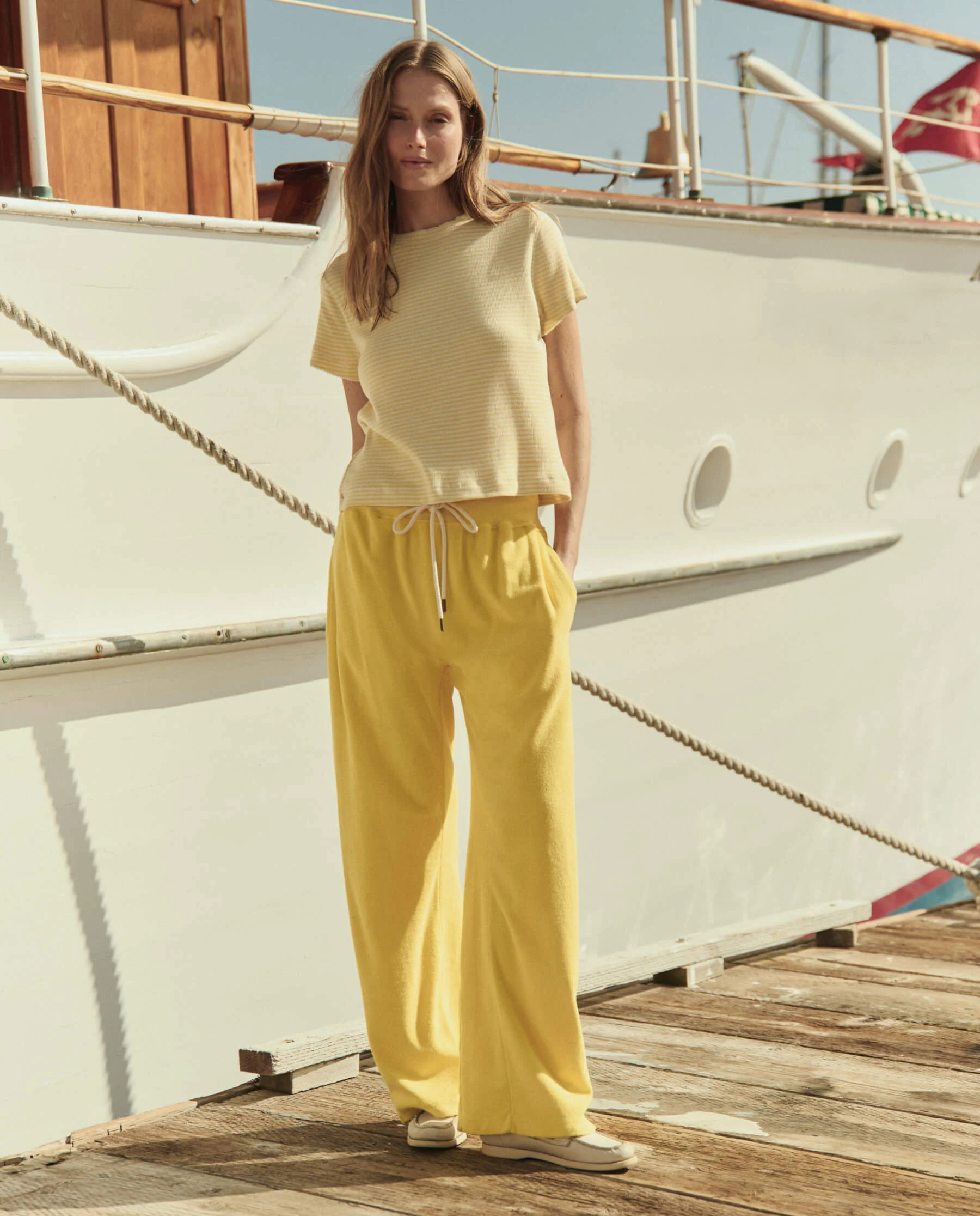 The Micro Terry Horseshoe Sweatpant. -- Margarita