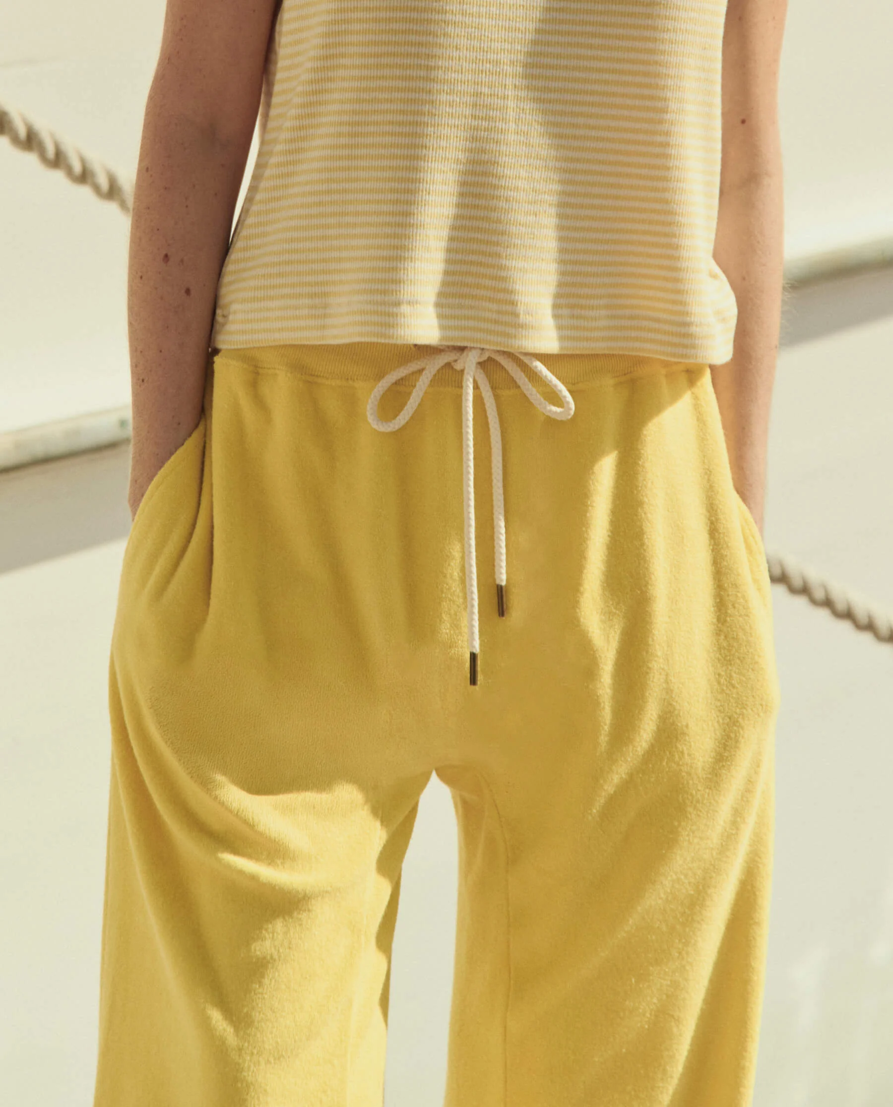 The Micro Terry Horseshoe Sweatpant. -- Margarita