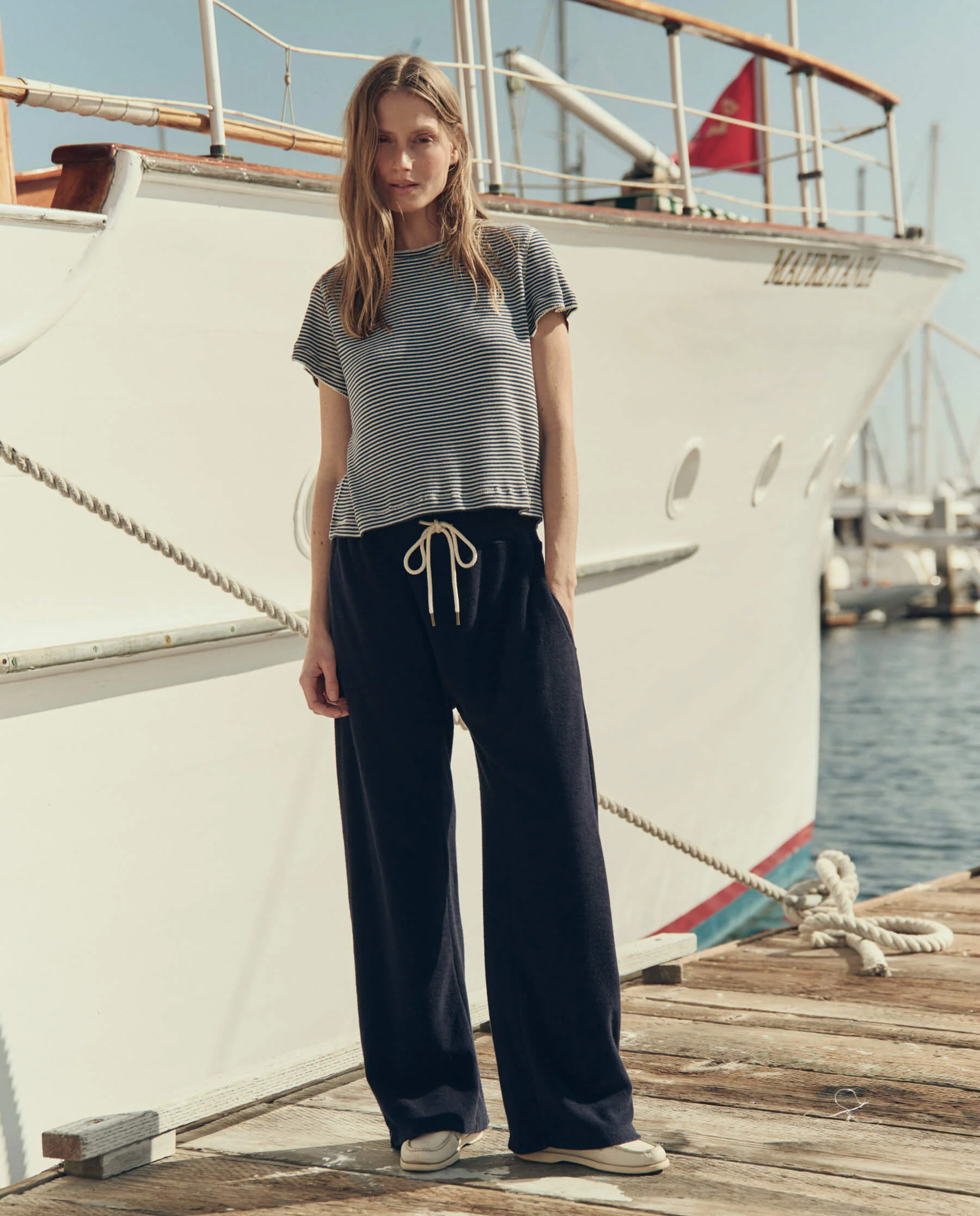 The Little Tee. -- Navy Stripe