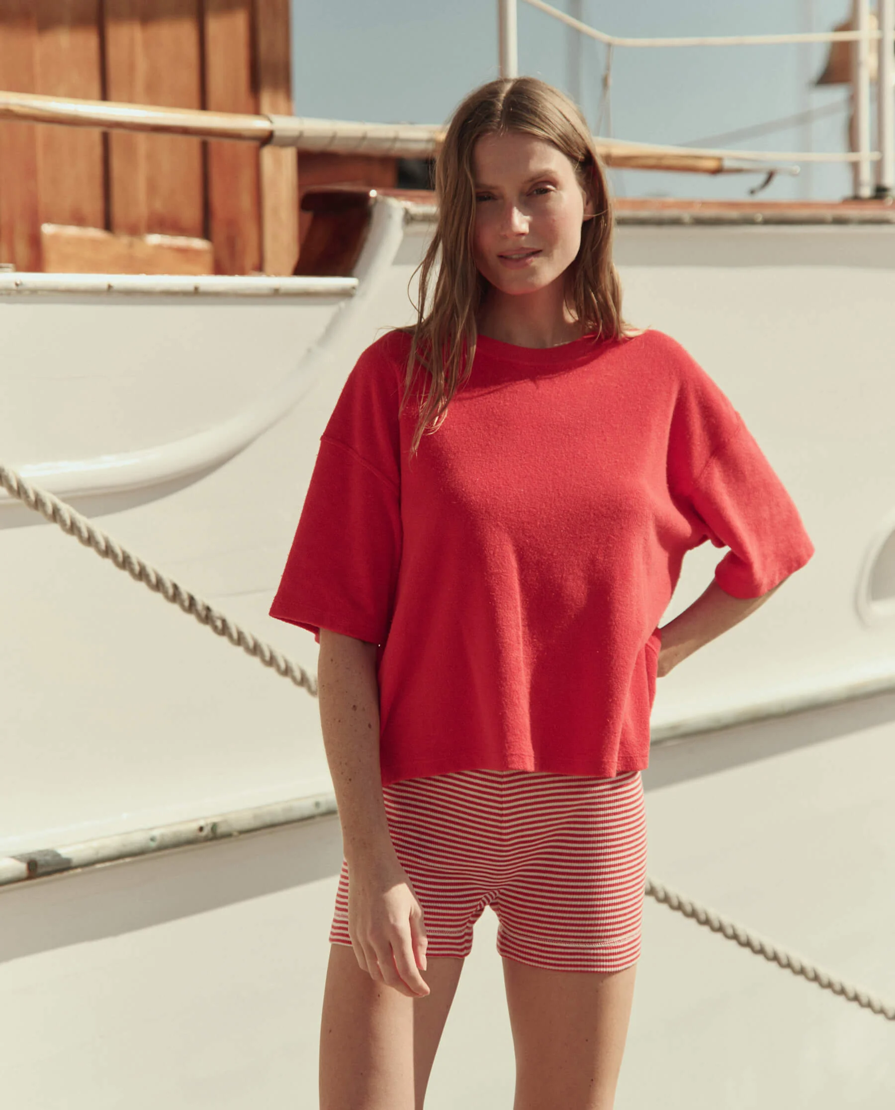 The Relay Short. -- Pimento Stripe
