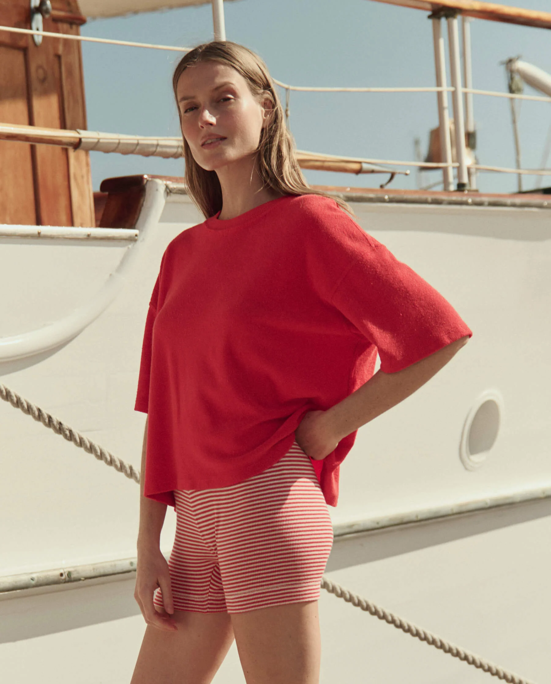 The Relay Short. -- Pimento Stripe
