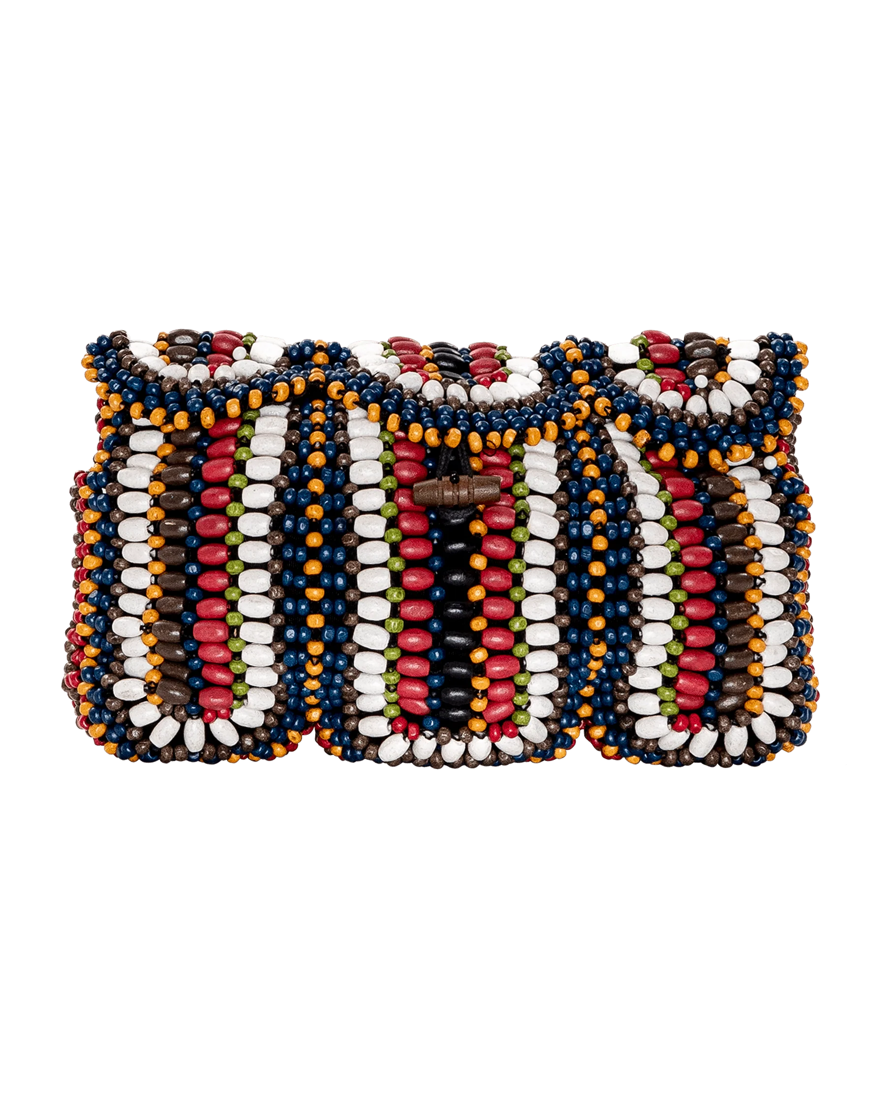The Beaded Clutch. -- Cabana Stripe
