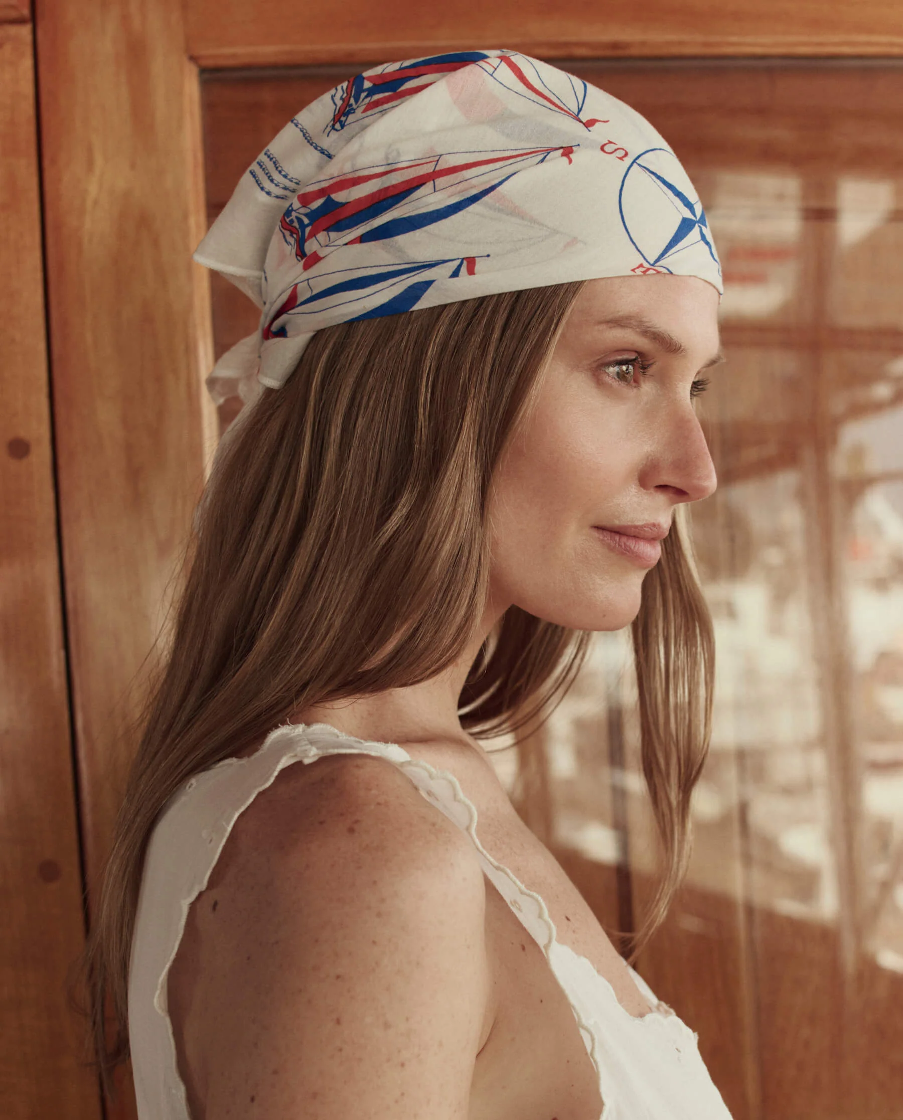 The Sailboat Bandana. -- White