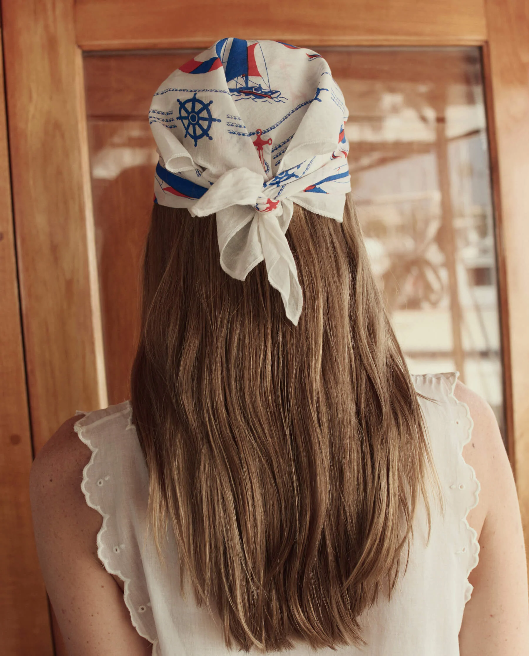 The Sailboat Bandana. -- White